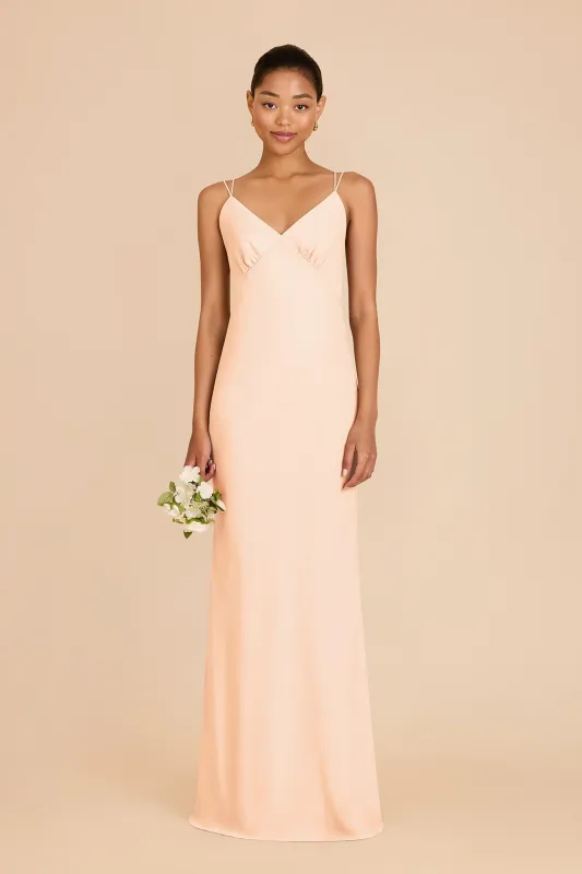 Dasha Chiffon Dress - Peach Cream made by Birdy Grey