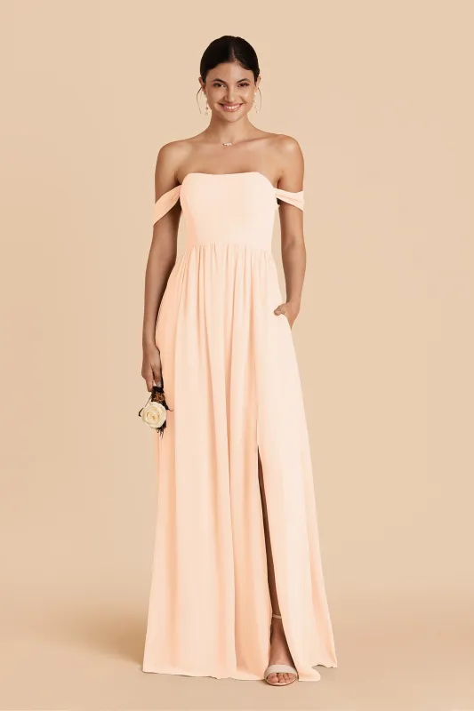 August Chiffon Dress - Peach Cream made by Birdy Grey