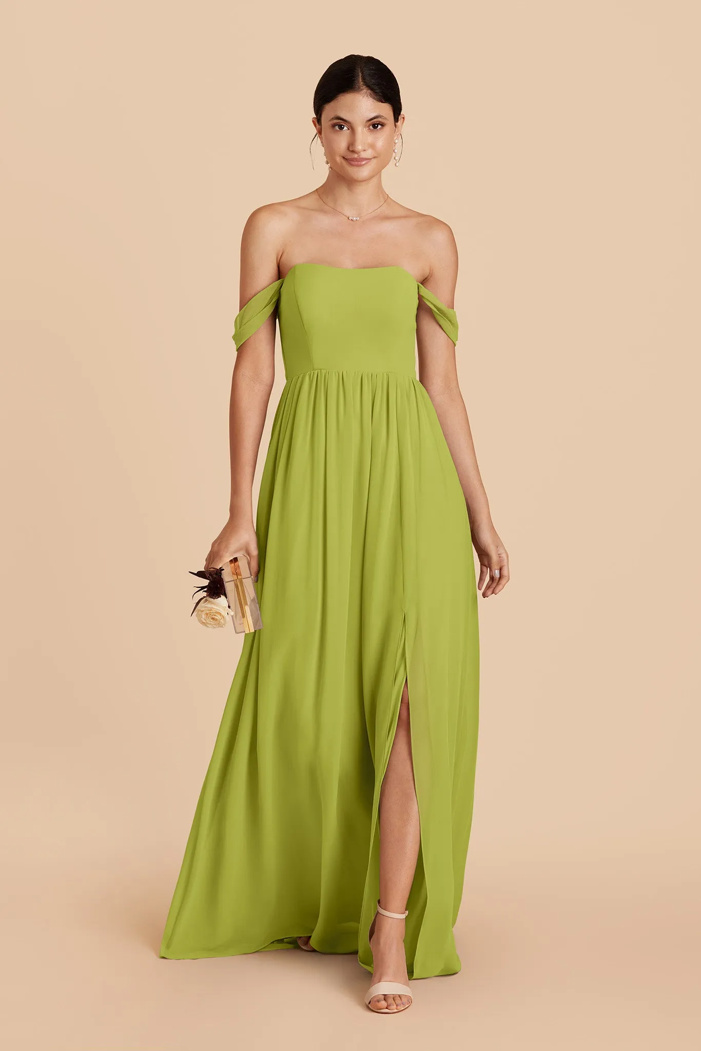August Chiffon Dress - Matcha sold by Birdy Grey product image thumbnail 3