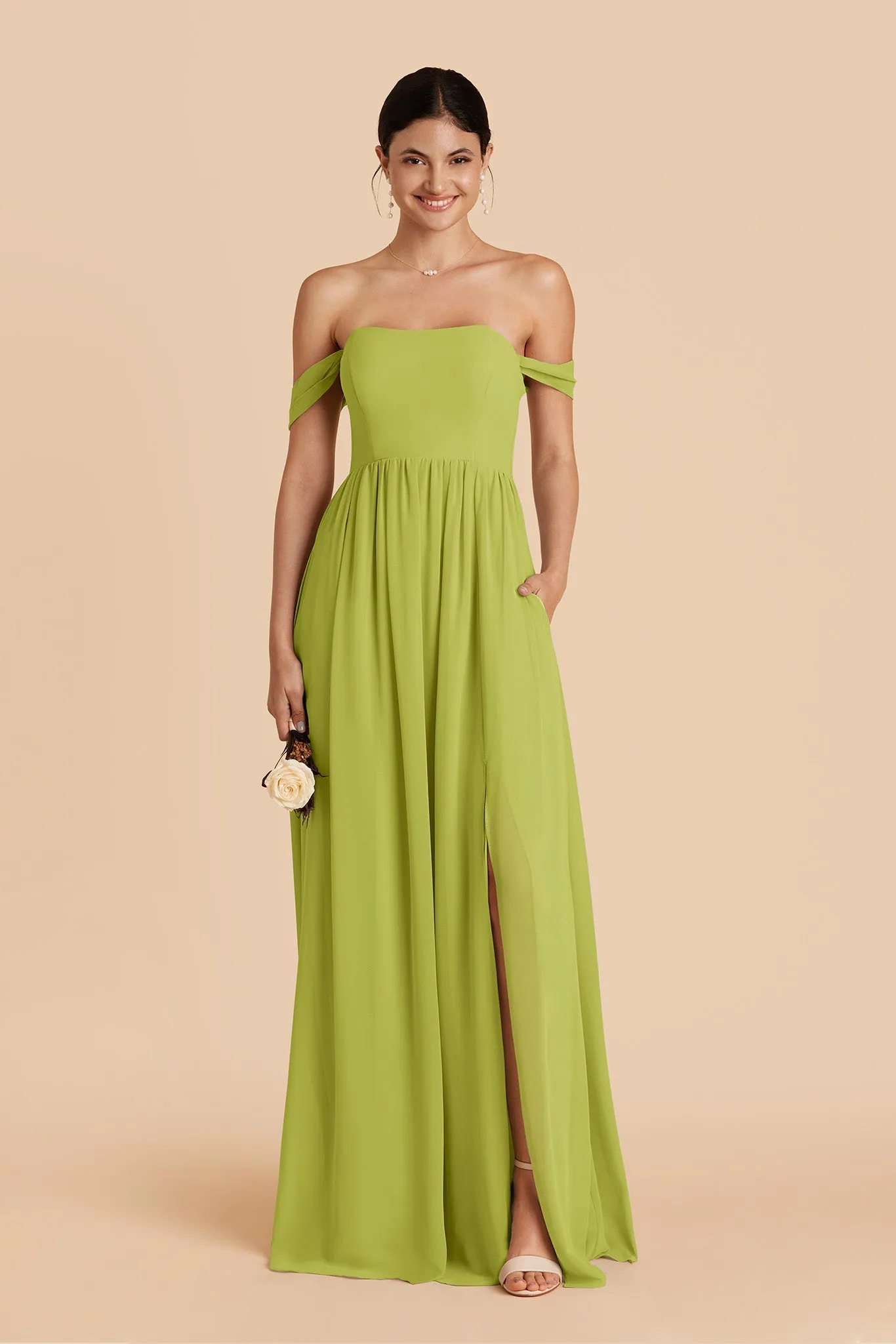August Chiffon Dress - Matcha sold by Birdy Grey