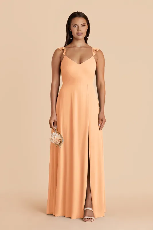 Doris Chiffon Dress - Peach made by Birdy Grey