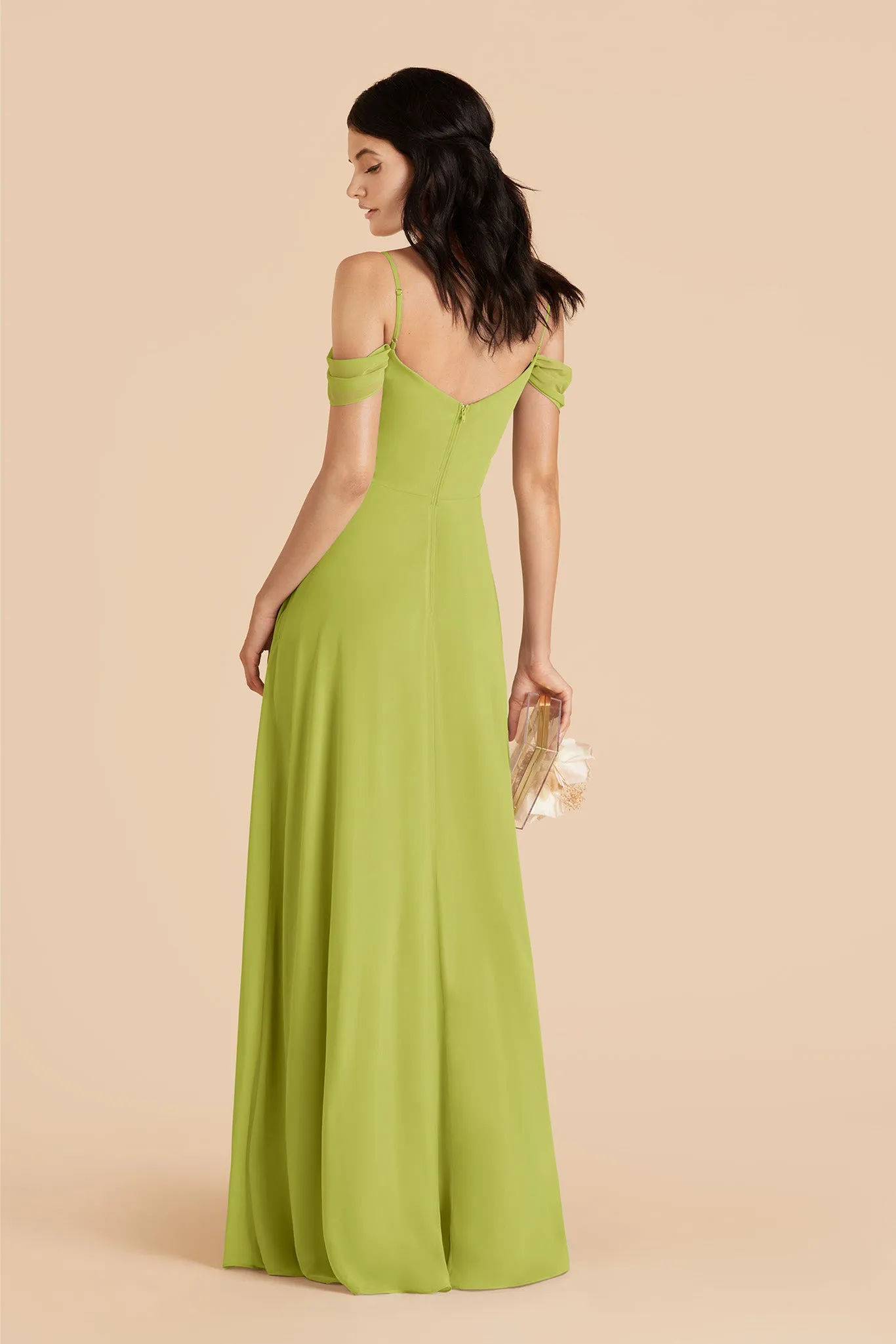 Devin Chiffon Dress - Matcha sold by Birdy Grey product image thumbnail 4