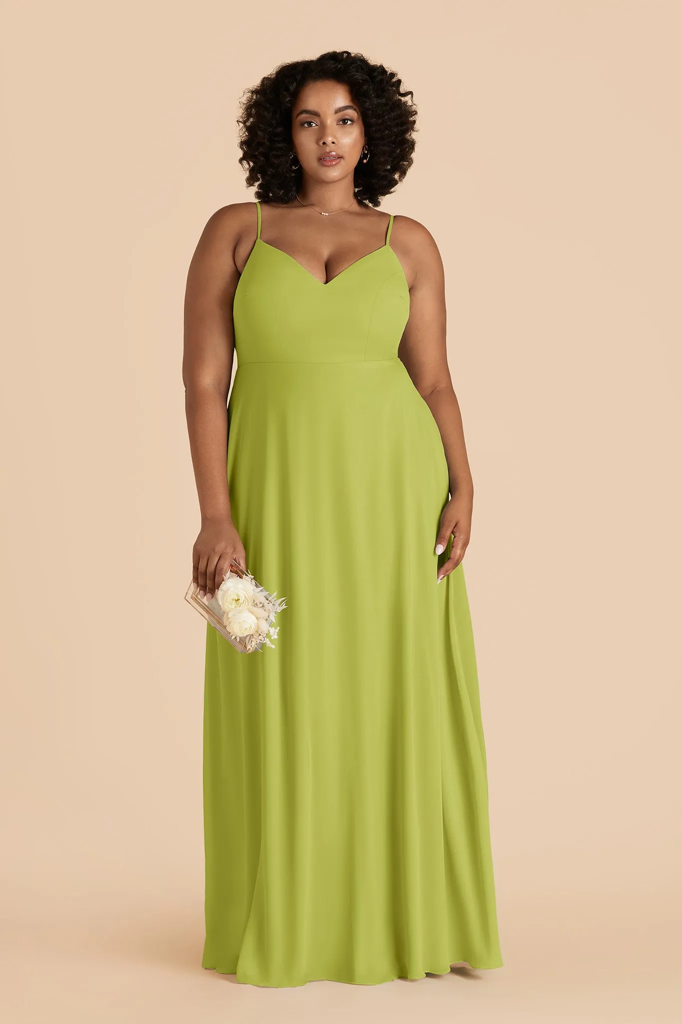 Devin Chiffon Dress - Matcha sold by Birdy Grey product image thumbnail 2