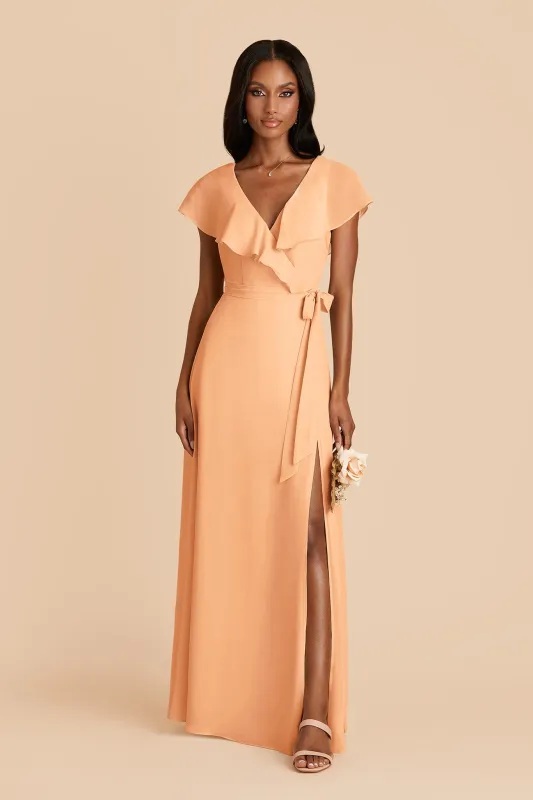 Jackson Chiffon Dress - Peach sold by Birdy Grey