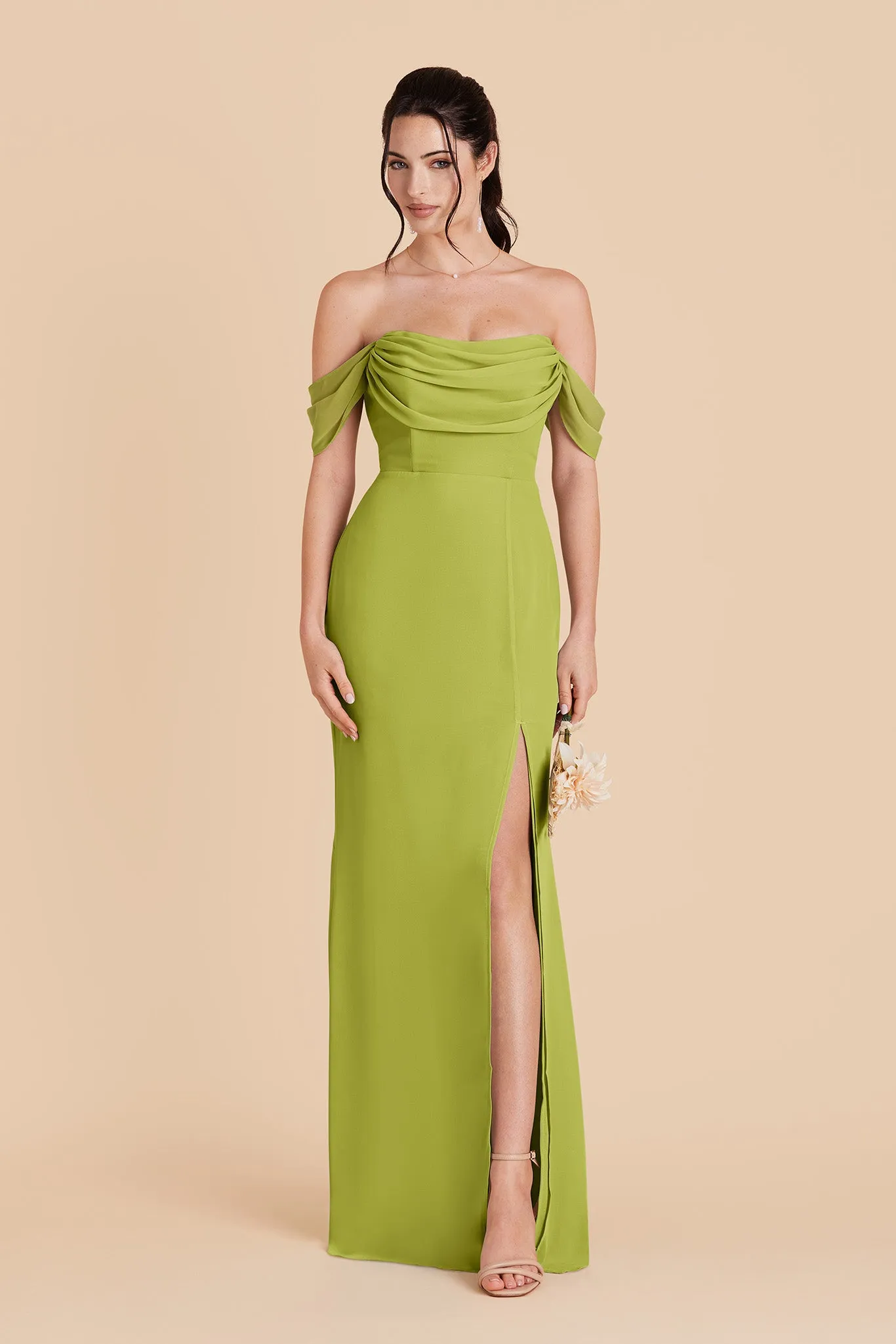 Mira Chiffon Dress - Matcha sold by Birdy Grey product image thumbnail 2