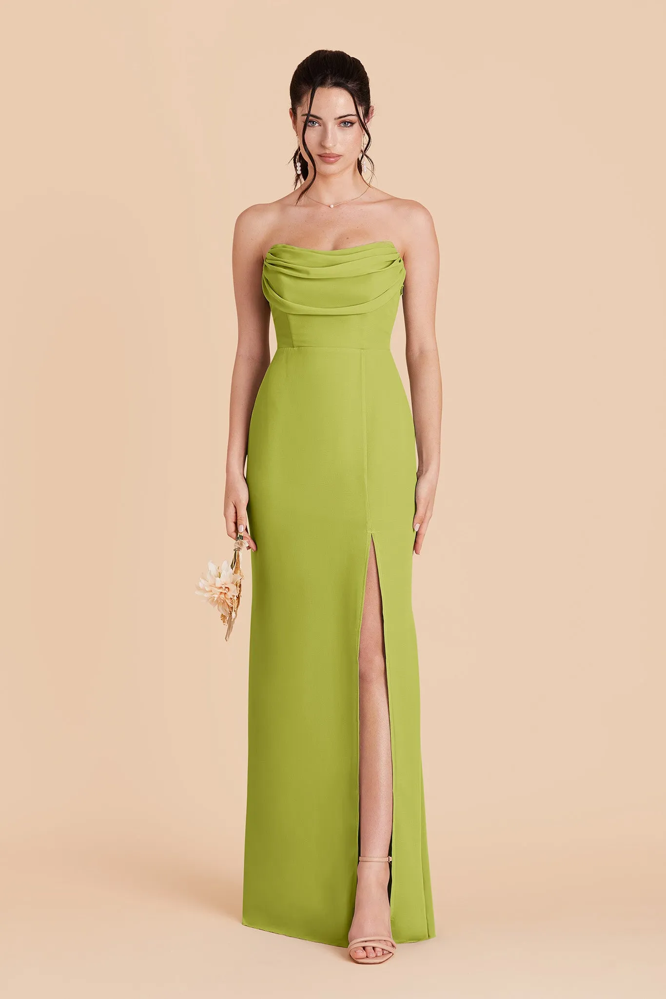 Mira Chiffon Dress - Matcha sold by Birdy Grey
