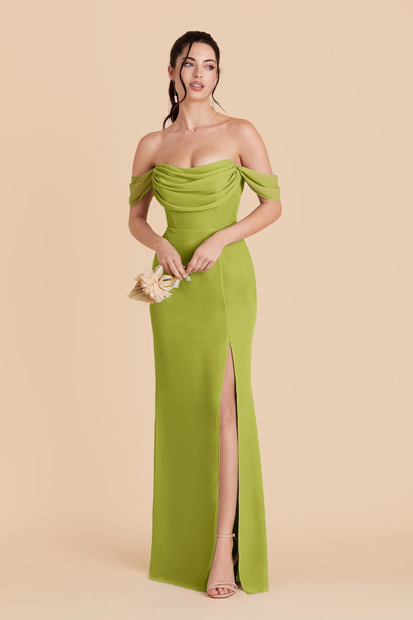 Mira Chiffon Dress - Matcha sold by Birdy Grey product image thumbnail 4