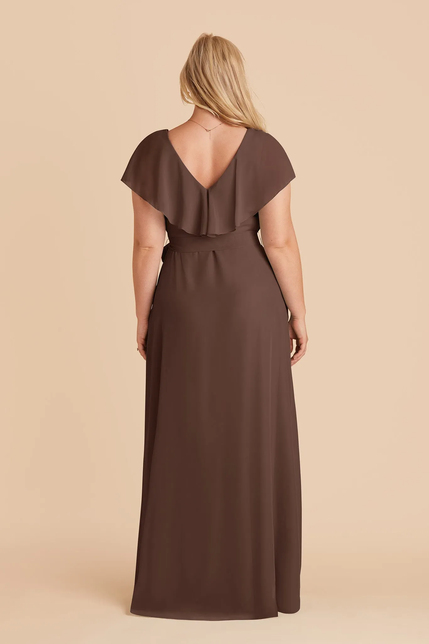 Jackson Chiffon Dress - Chocolate Brown sold by Birdy Grey product image thumbnail 5