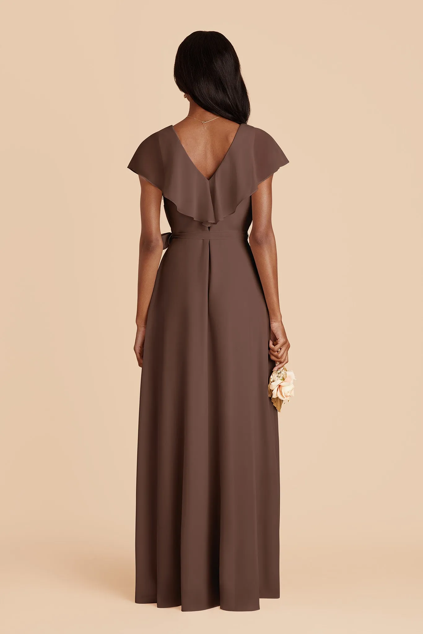 Jackson Chiffon Dress - Chocolate Brown sold by Birdy Grey product image thumbnail 4