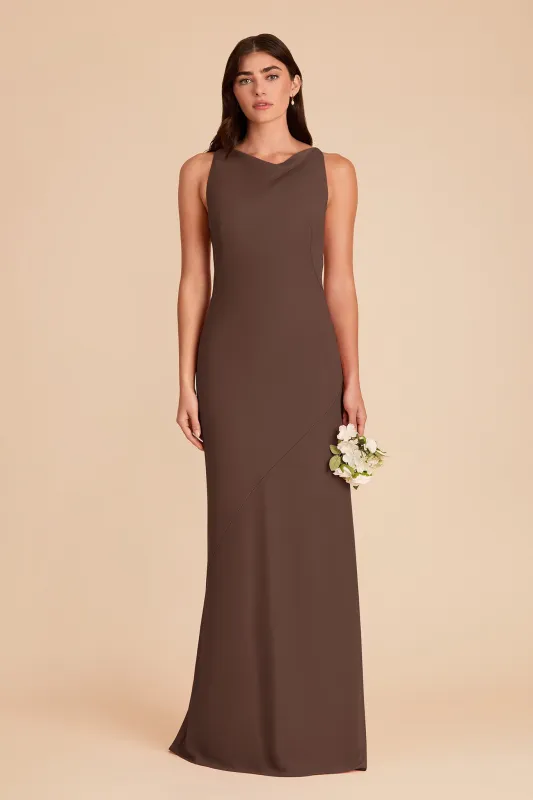 Destiny Chiffon Dress - Chocolate Brown made by Birdy Grey