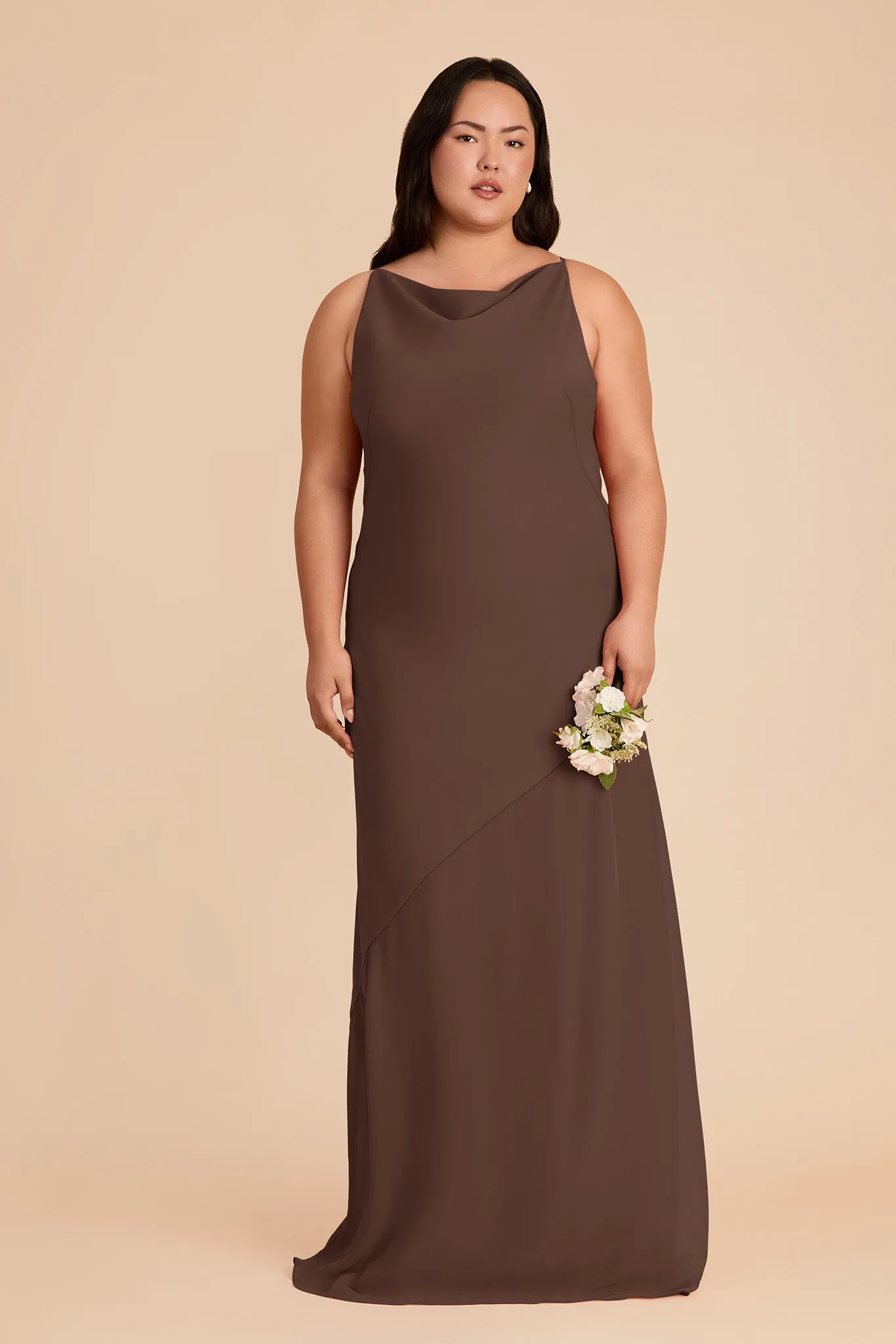 Destiny Chiffon Dress - Chocolate Brown sold by Birdy Grey product image thumbnail 2