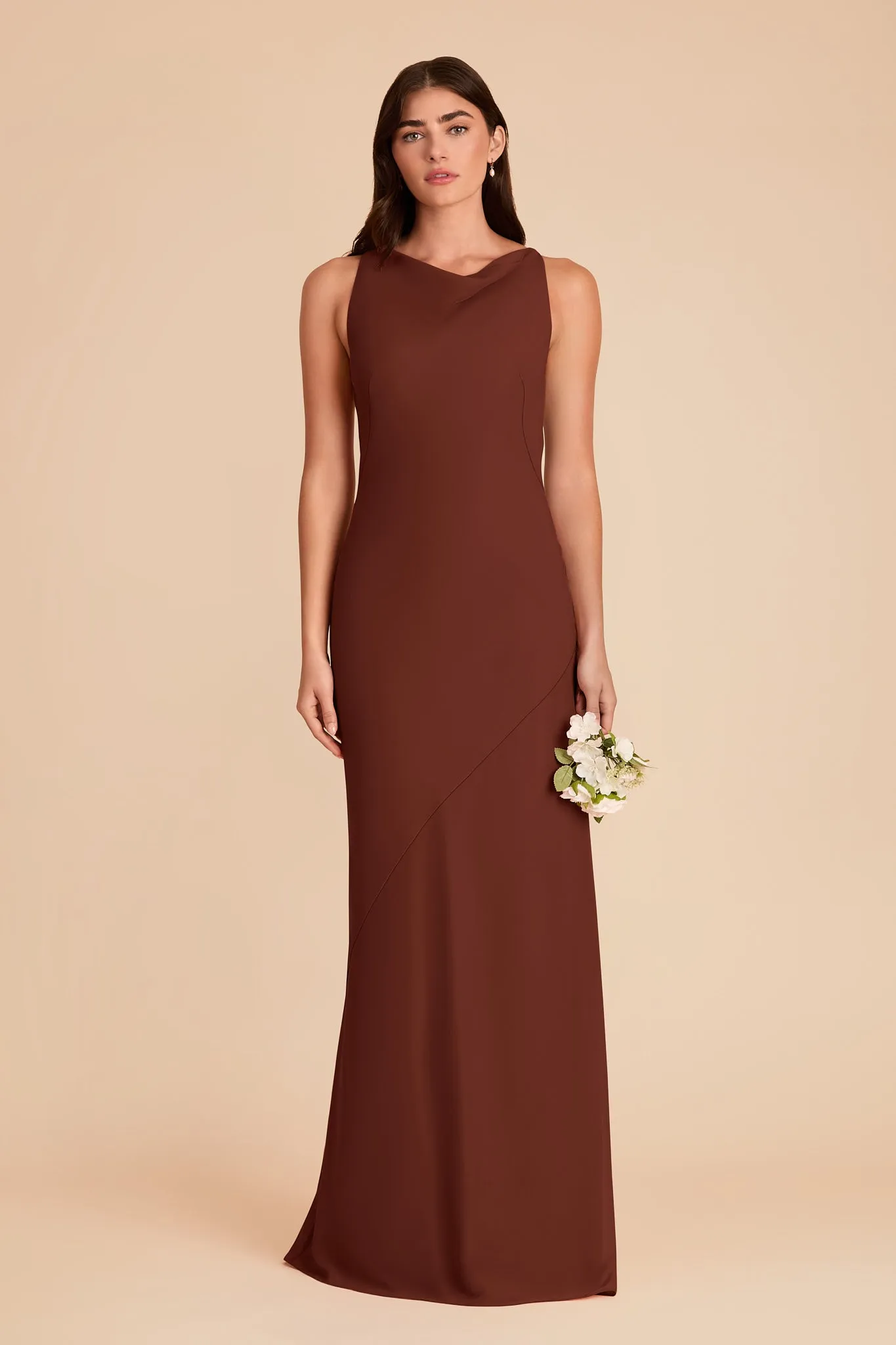 Destiny Chiffon Dress - Cognac sold by Birdy Grey