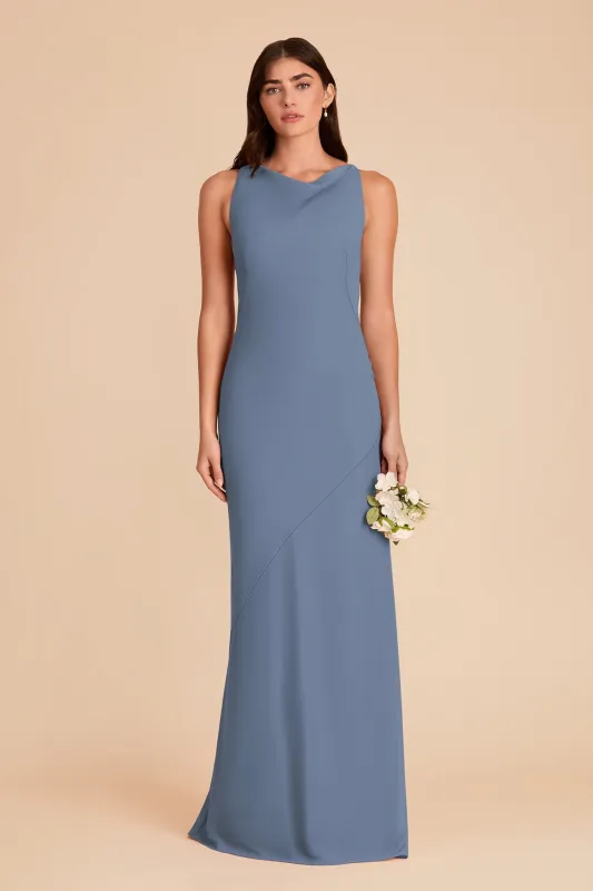 Destiny Chiffon Dress - French Blue made by Birdy Grey