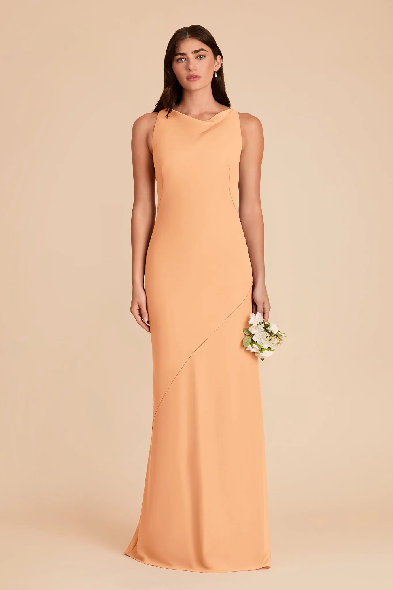 Destiny Chiffon Dress - Peach sold by Birdy Grey