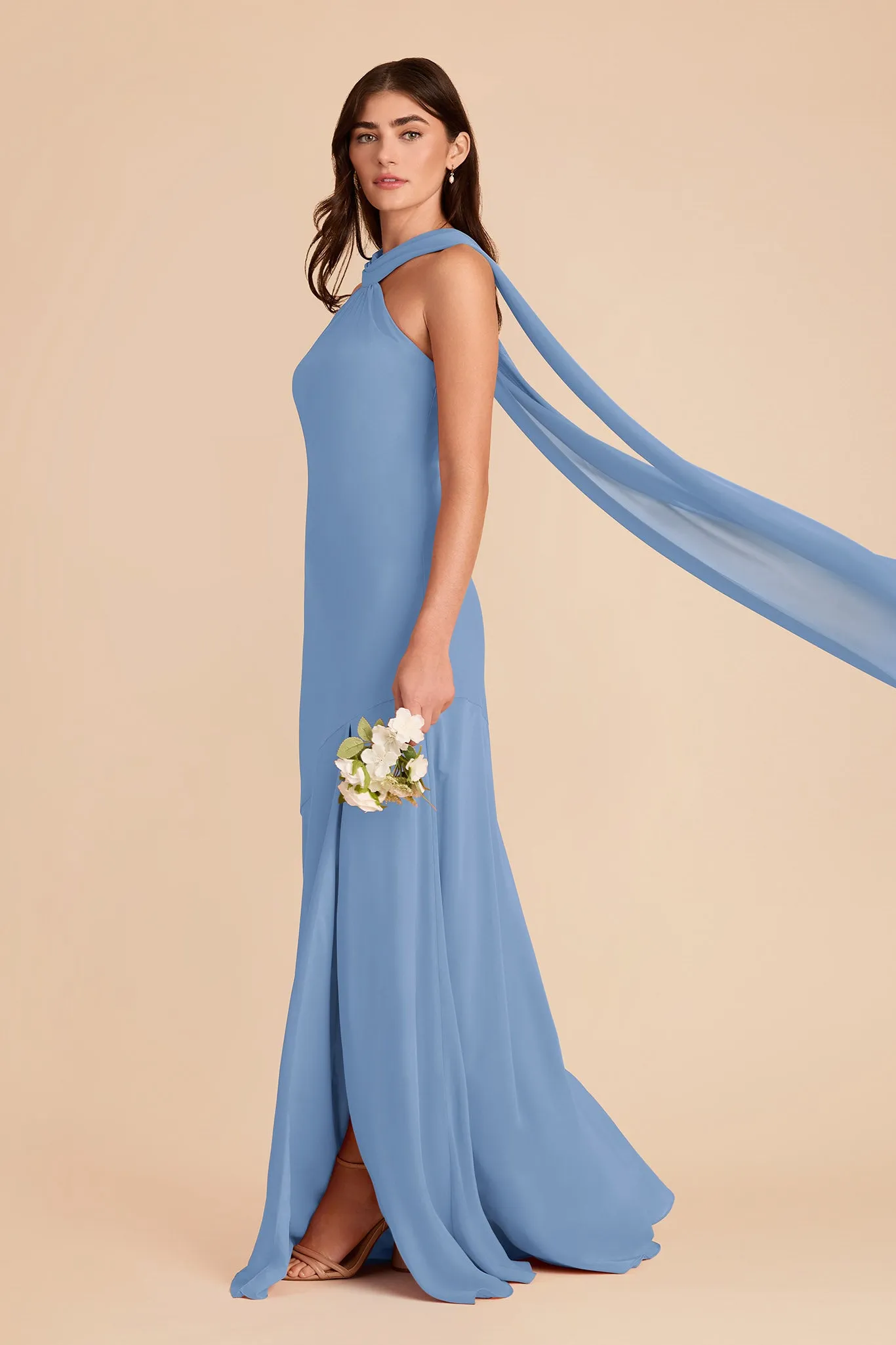 Eileen Chiffon Dress - Bluebell sold by Birdy Grey product image thumbnail 3