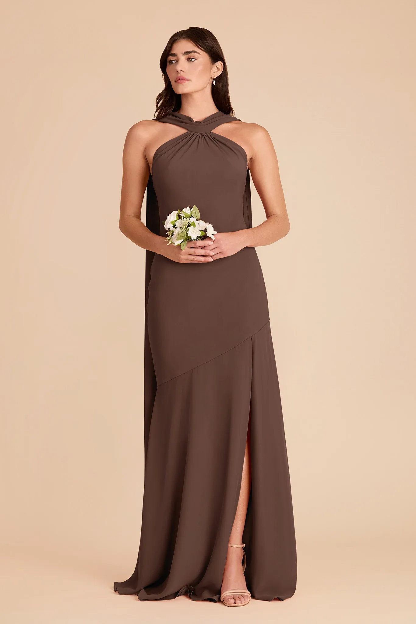 Eileen Chiffon Dress - Chocolate Brown sold by Birdy Grey product image thumbnail 4