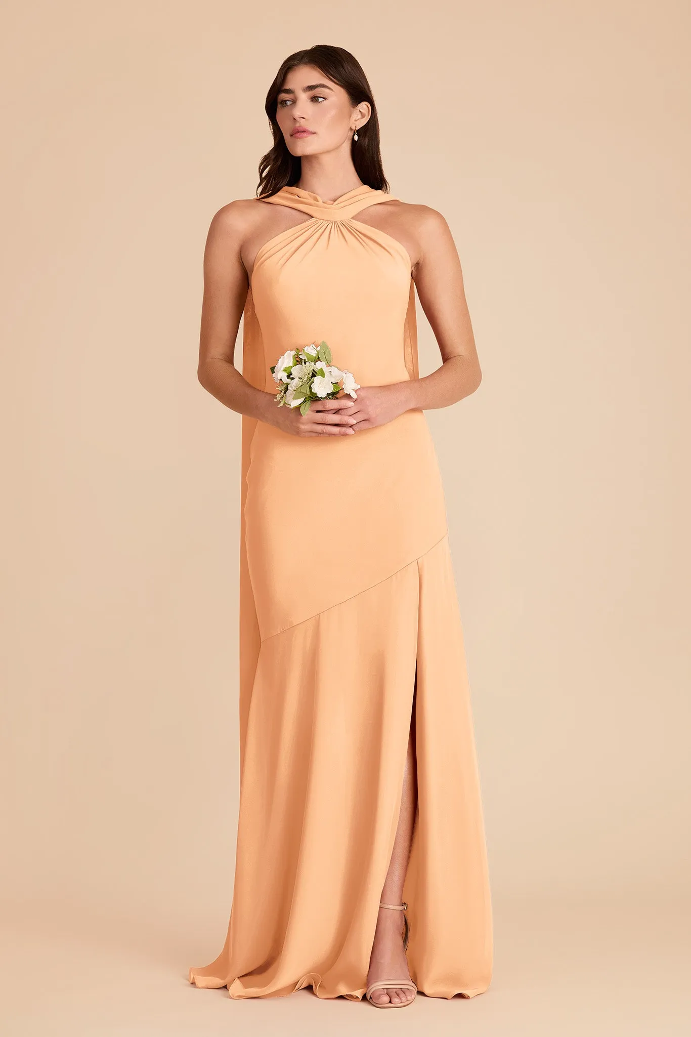 Eileen Chiffon Dress - Peach sold by Birdy Grey product image thumbnail 4