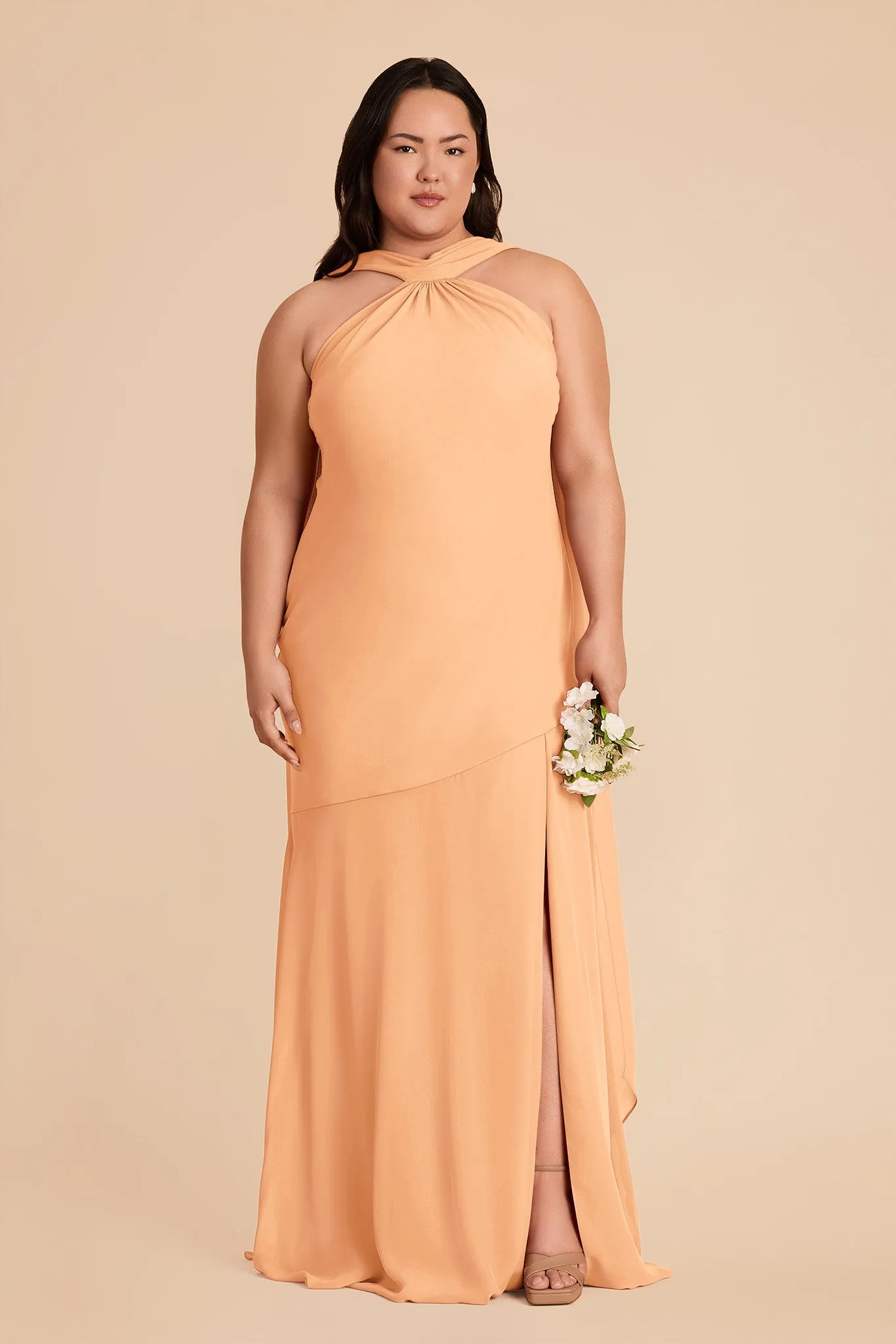 Eileen Chiffon Dress - Peach sold by Birdy Grey product image thumbnail 2