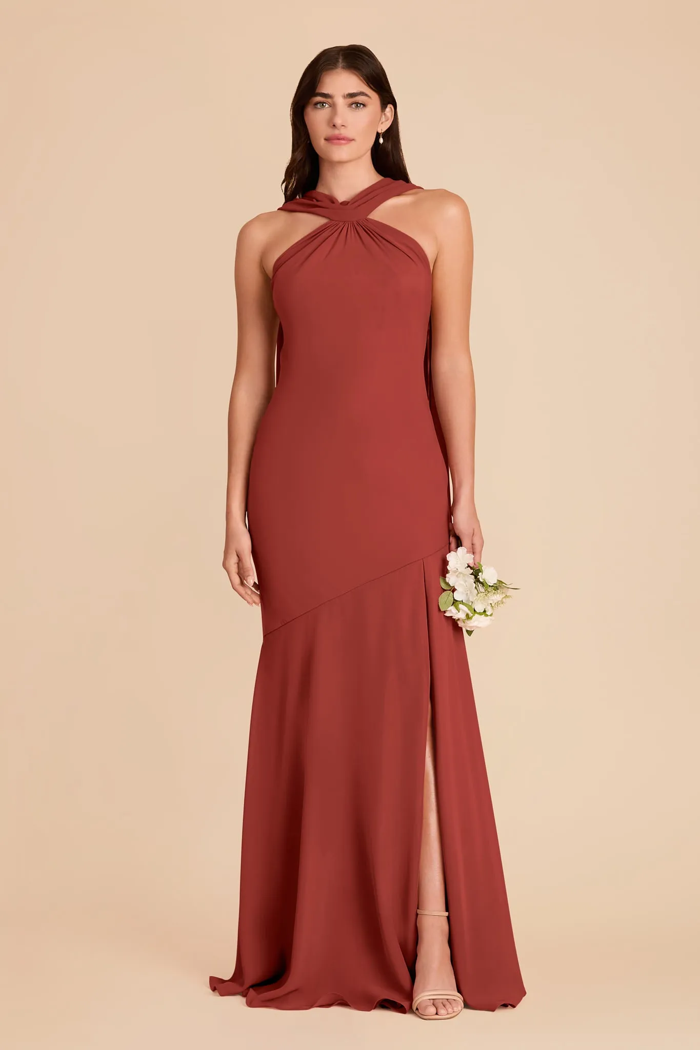 Eileen Chiffon Dress - Spice sold by Birdy Grey