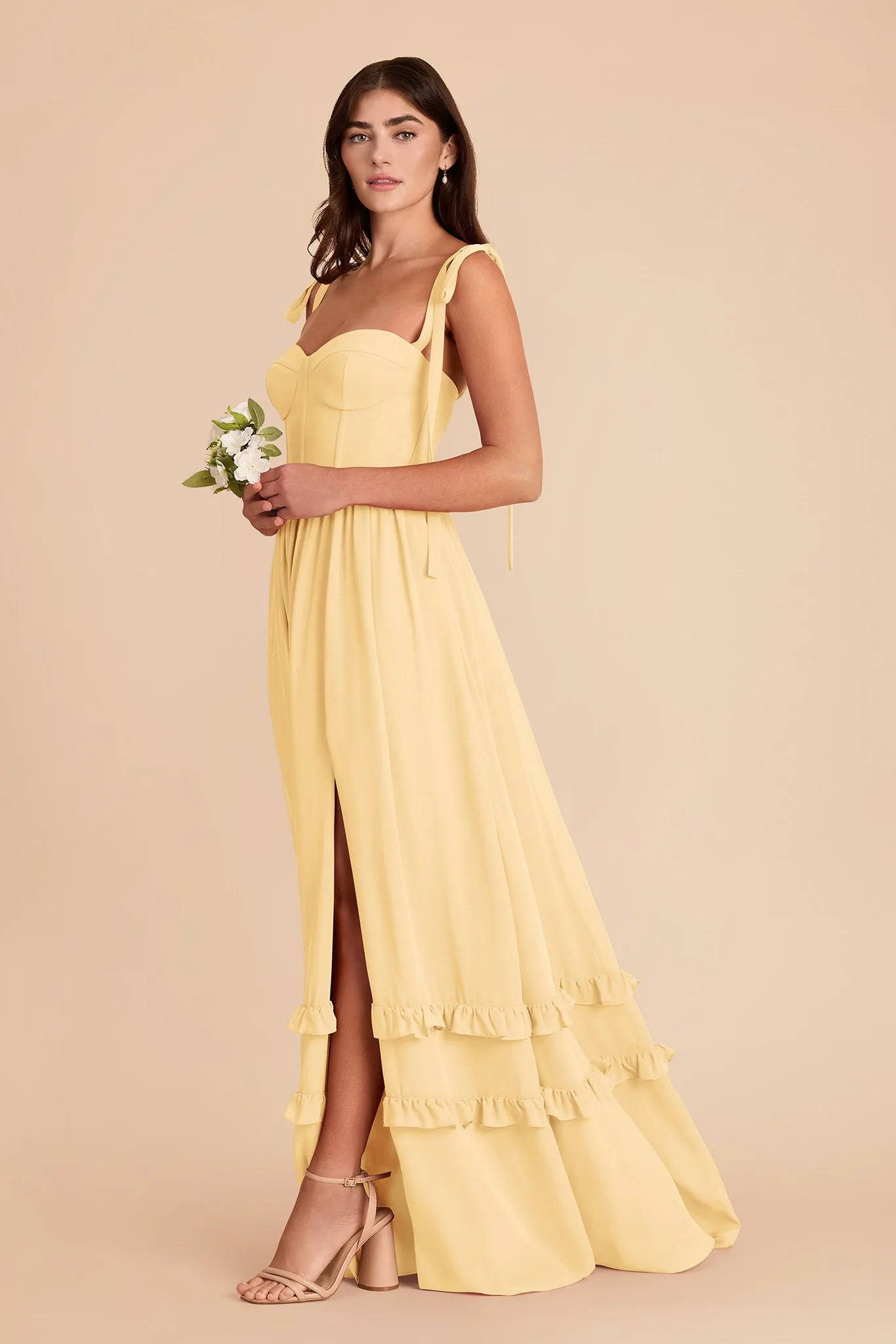 Evelyn Chiffon Dress - Butter sold by Birdy Grey product image thumbnail 5