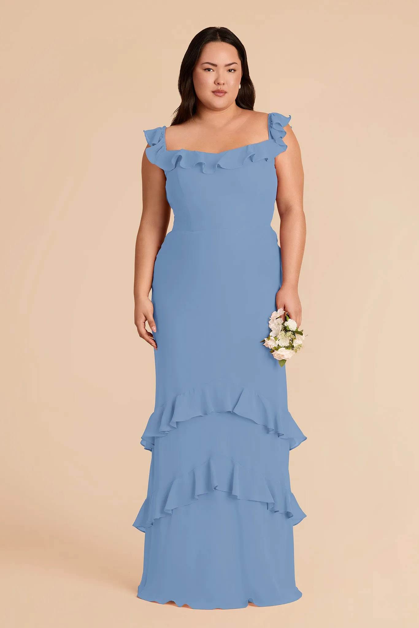 Luna Chiffon Dress - Bluebell sold by Birdy Grey product image thumbnail 2