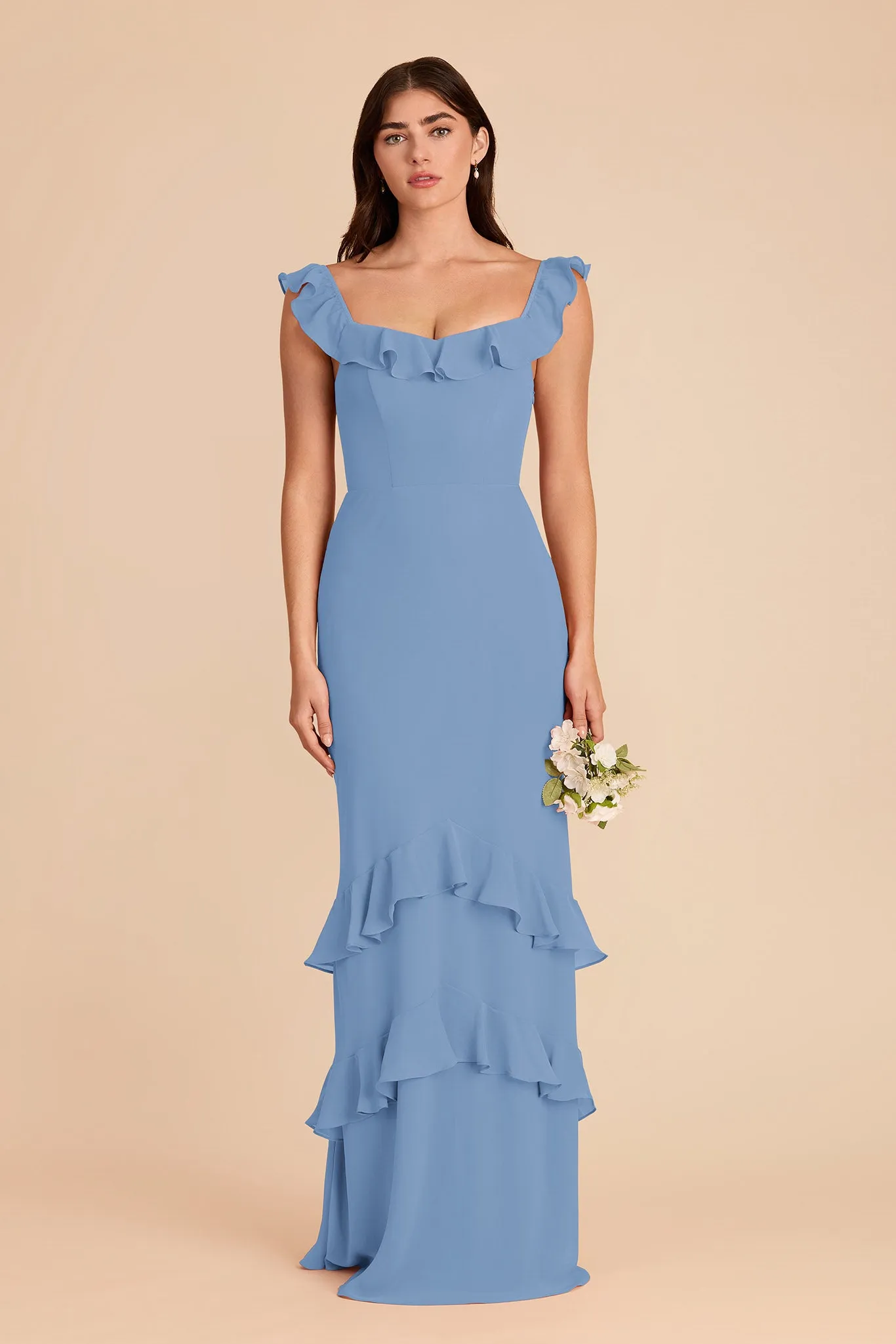 Luna Chiffon Dress - Bluebell sold by Birdy Grey