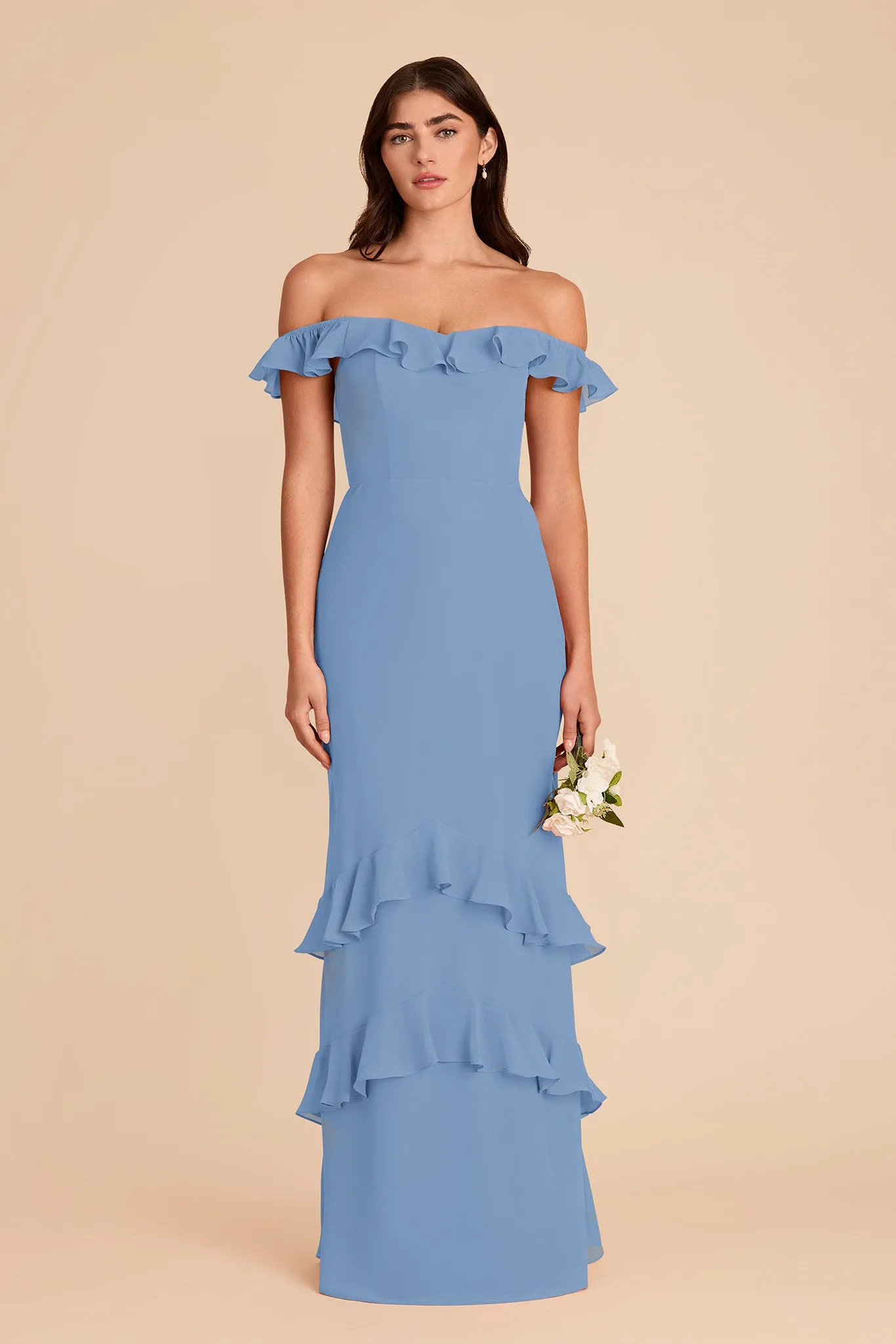 Luna Chiffon Dress - Bluebell sold by Birdy Grey product image thumbnail 5