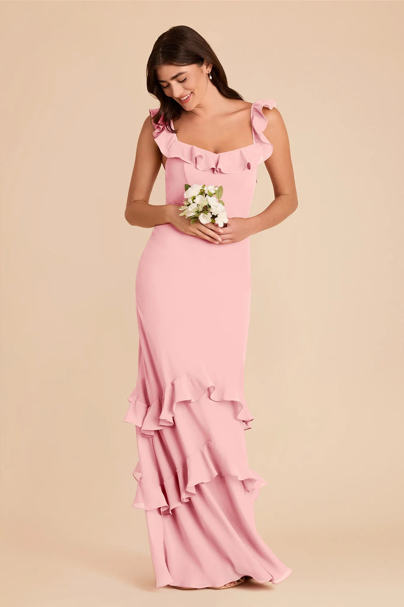 Luna Chiffon Dress - Bubblegum Pink sold by Birdy Grey product image thumbnail 4