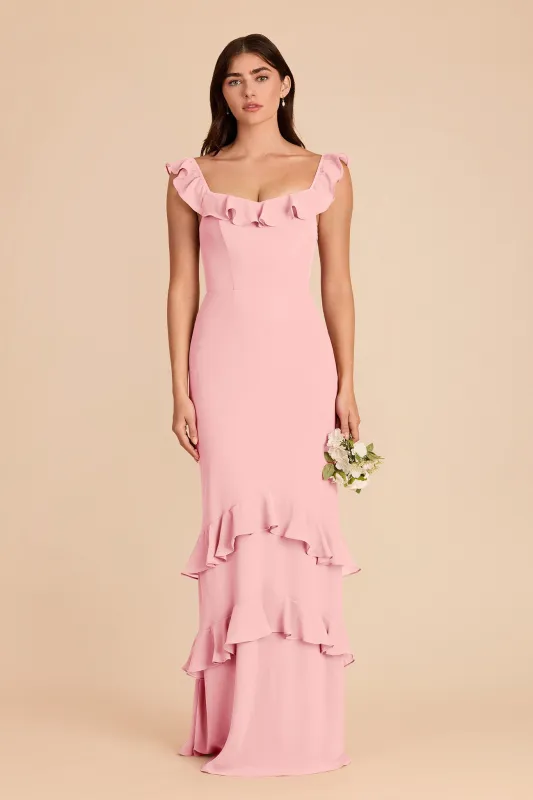 Luna Chiffon Dress - Bubblegum Pink made by Birdy Grey