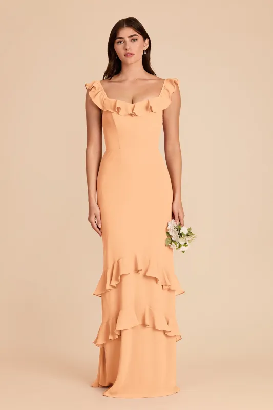 Luna Chiffon Dress - Peach made by Birdy Grey