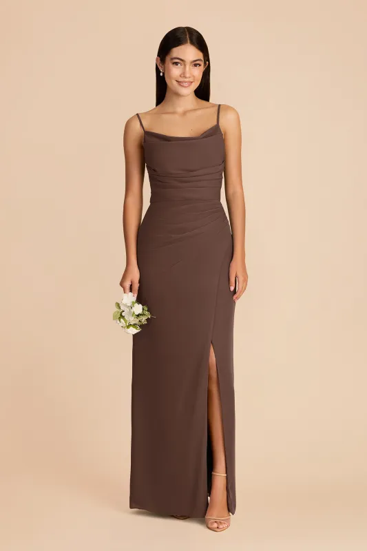 Lydia Chiffon Dress - Chocolate Brown made by Birdy Grey