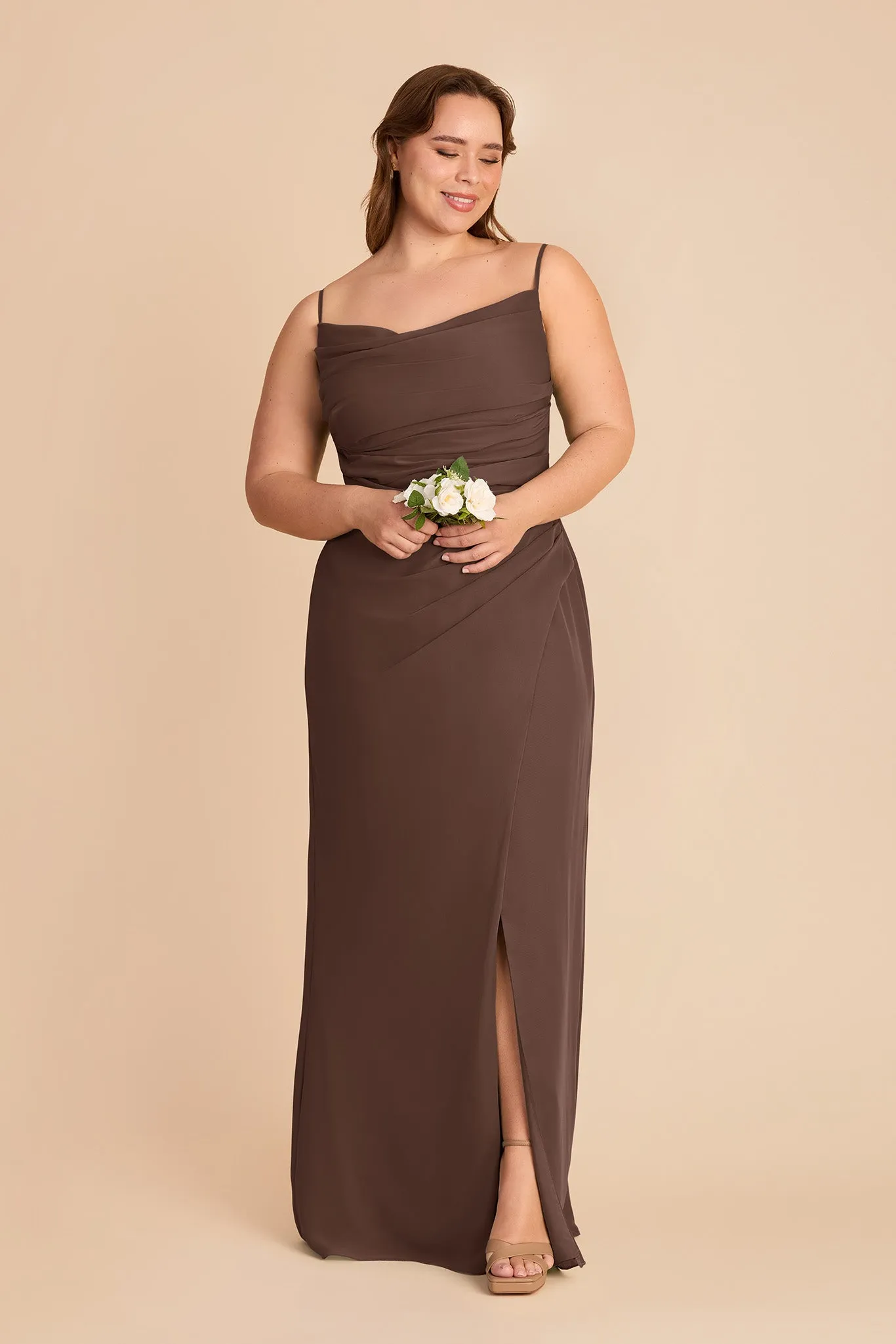 Lydia Chiffon Dress - Chocolate Brown sold by Birdy Grey product image thumbnail 2