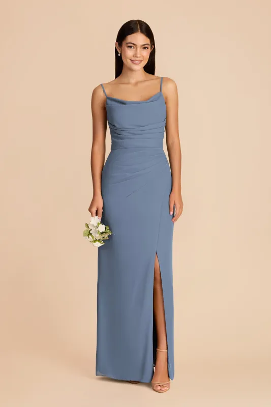 Lydia Chiffon Dress - French Blue made by Birdy Grey