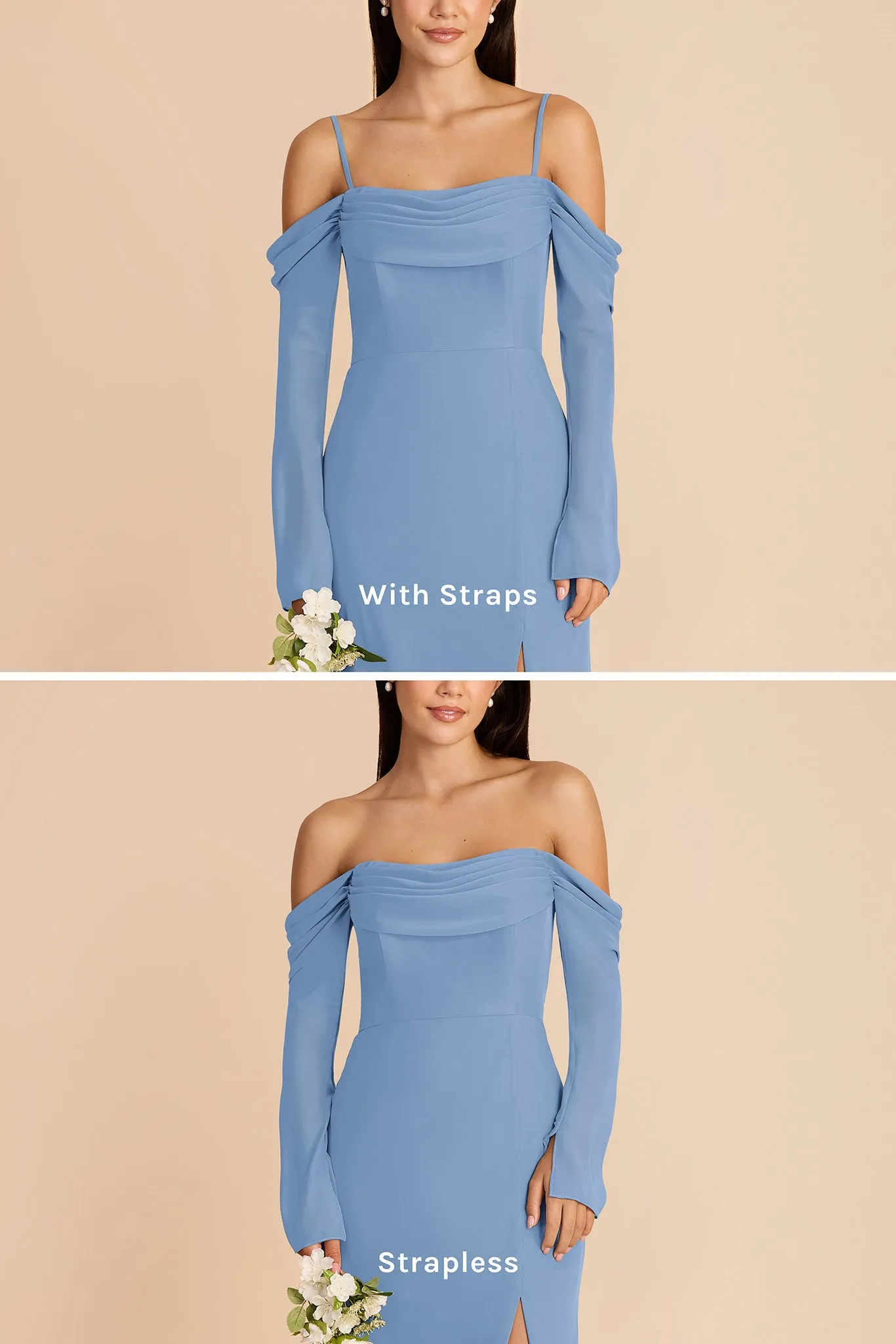 Maya Chiffon Dress - Bluebell sold by Birdy Grey product image thumbnail 3