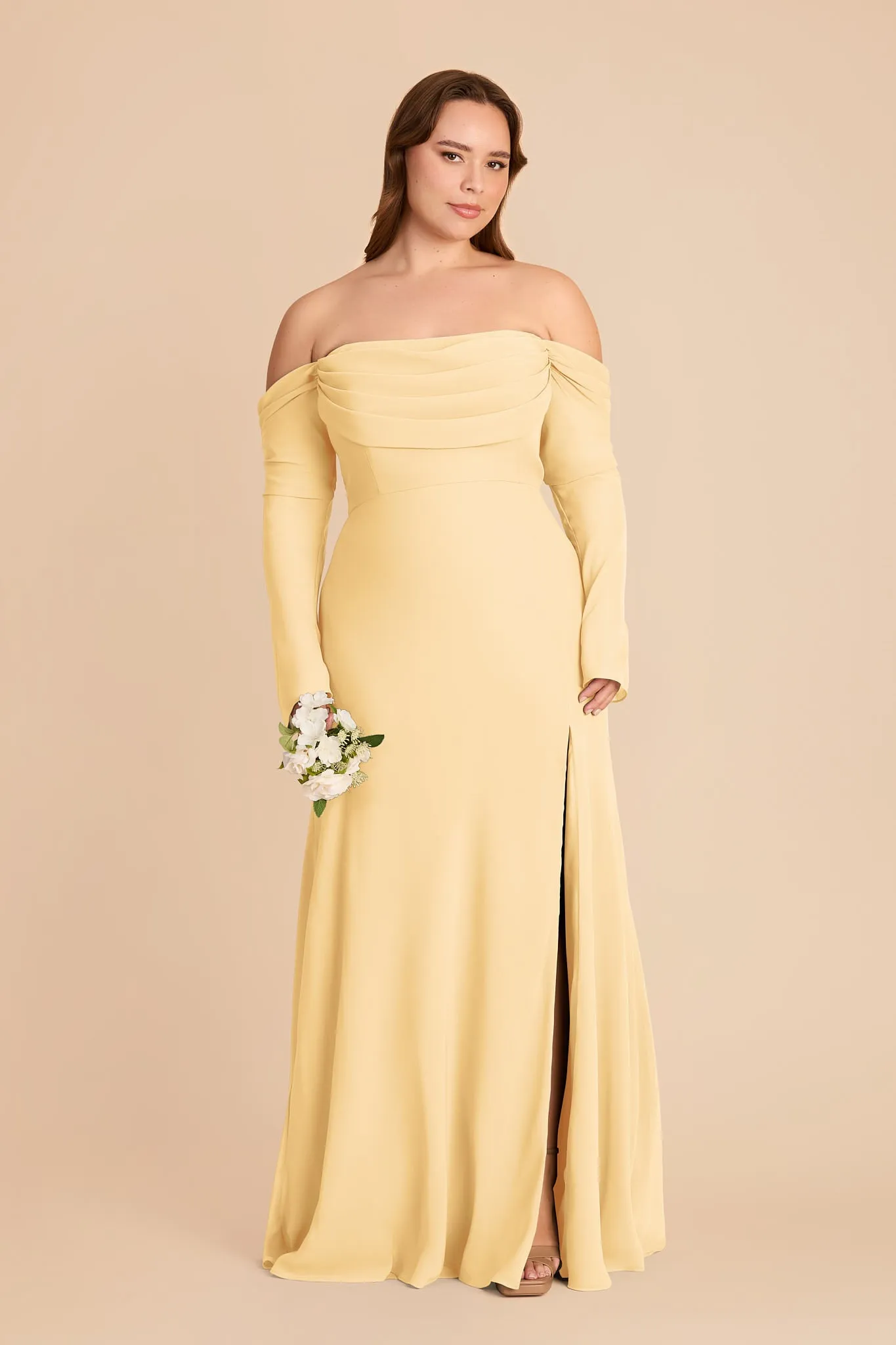 Maya Chiffon Dress - Butter sold by Birdy Grey product image thumbnail 2