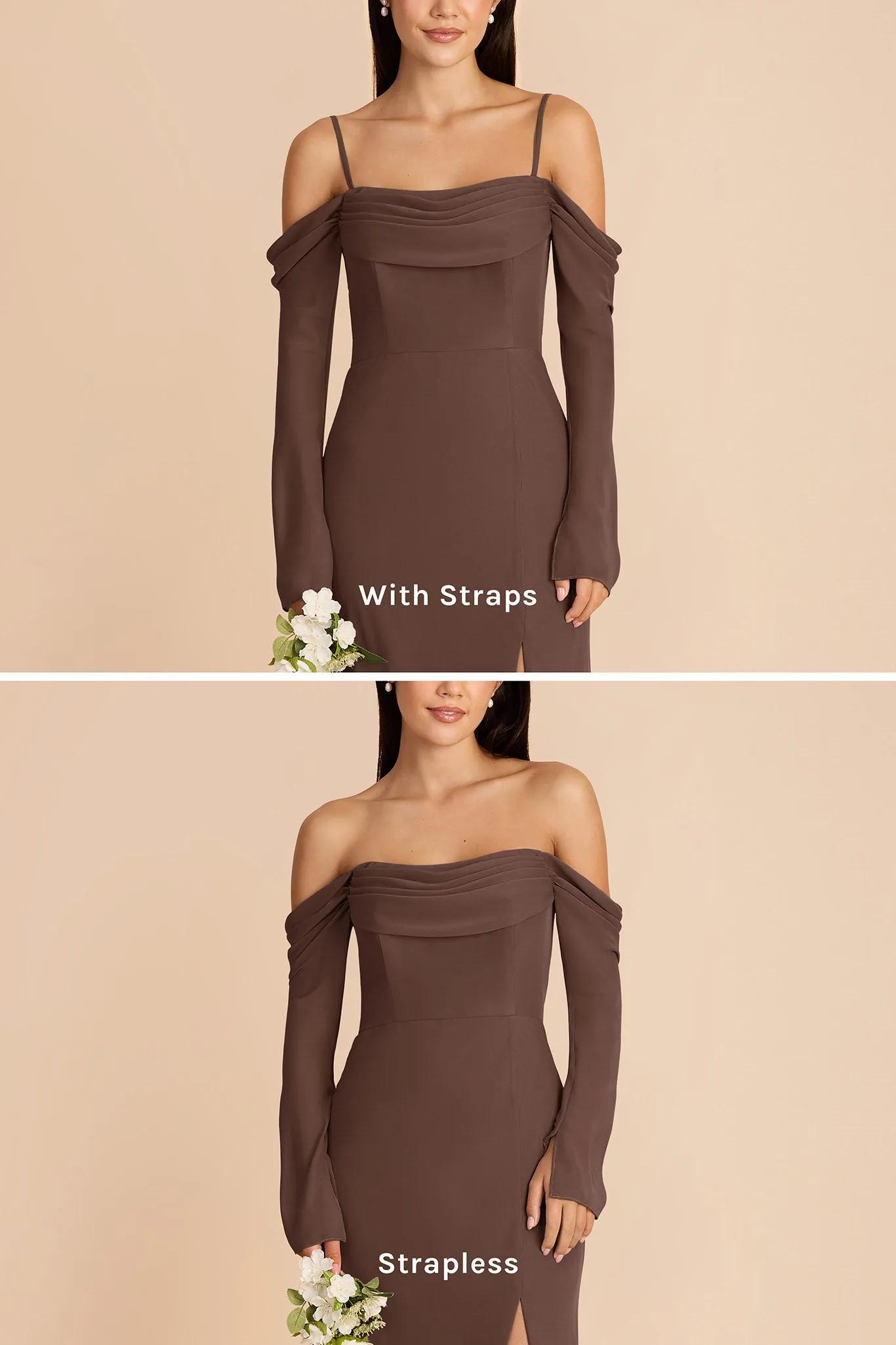 Maya Chiffon Dress - Chocolate Brown sold by Birdy Grey product image thumbnail 3