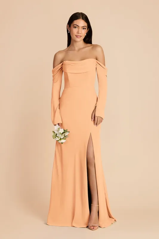 Maya Chiffon Dress - Peach made by Birdy Grey