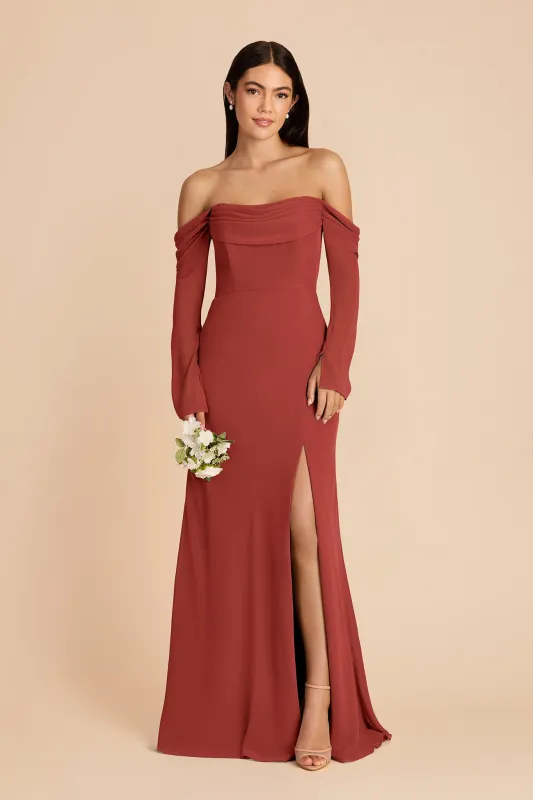 Maya Chiffon Dress - Spice made by Birdy Grey