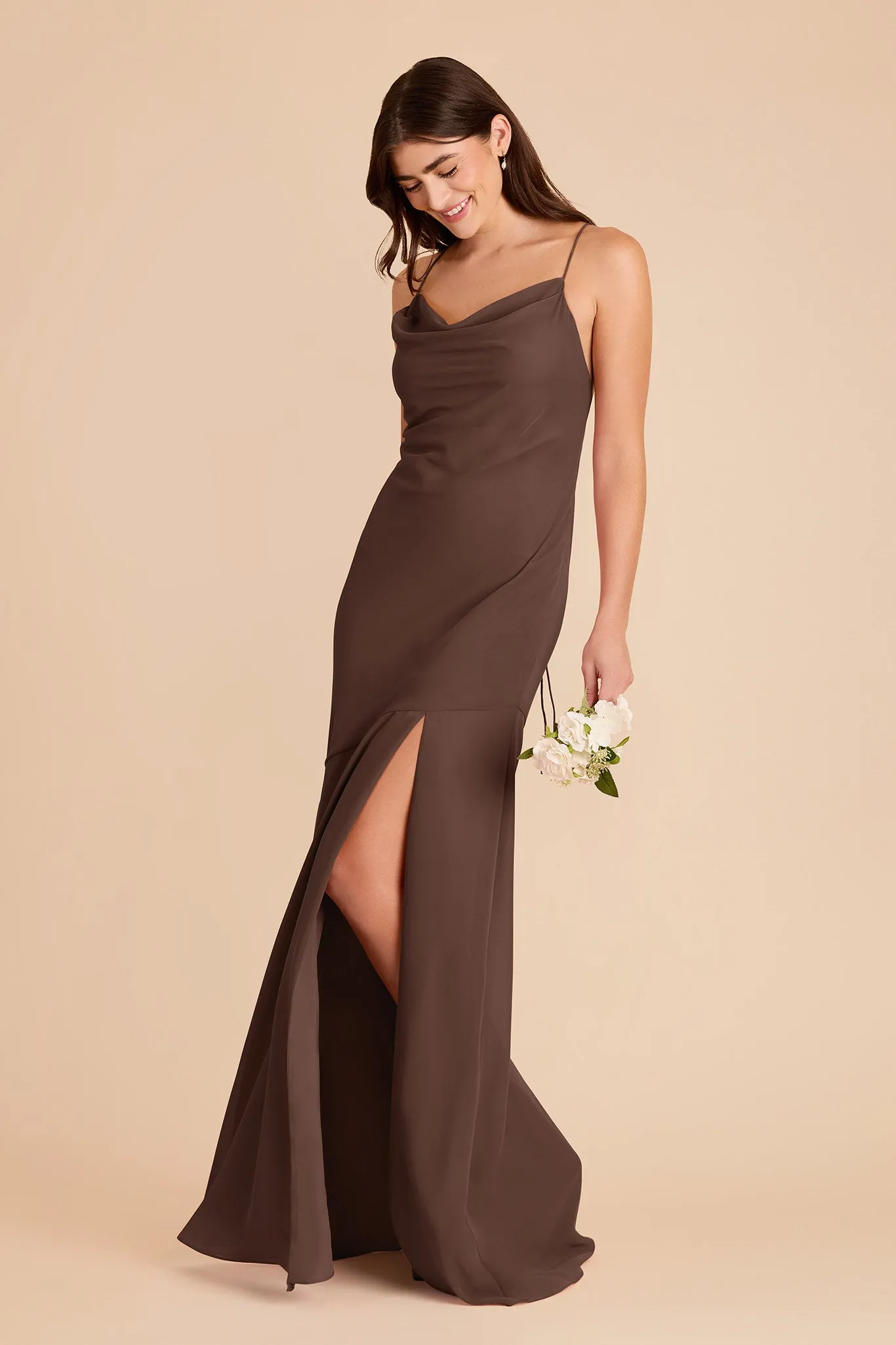 Olivia Chiffon Dress - Chocolate Brown sold by Birdy Grey product image thumbnail 2