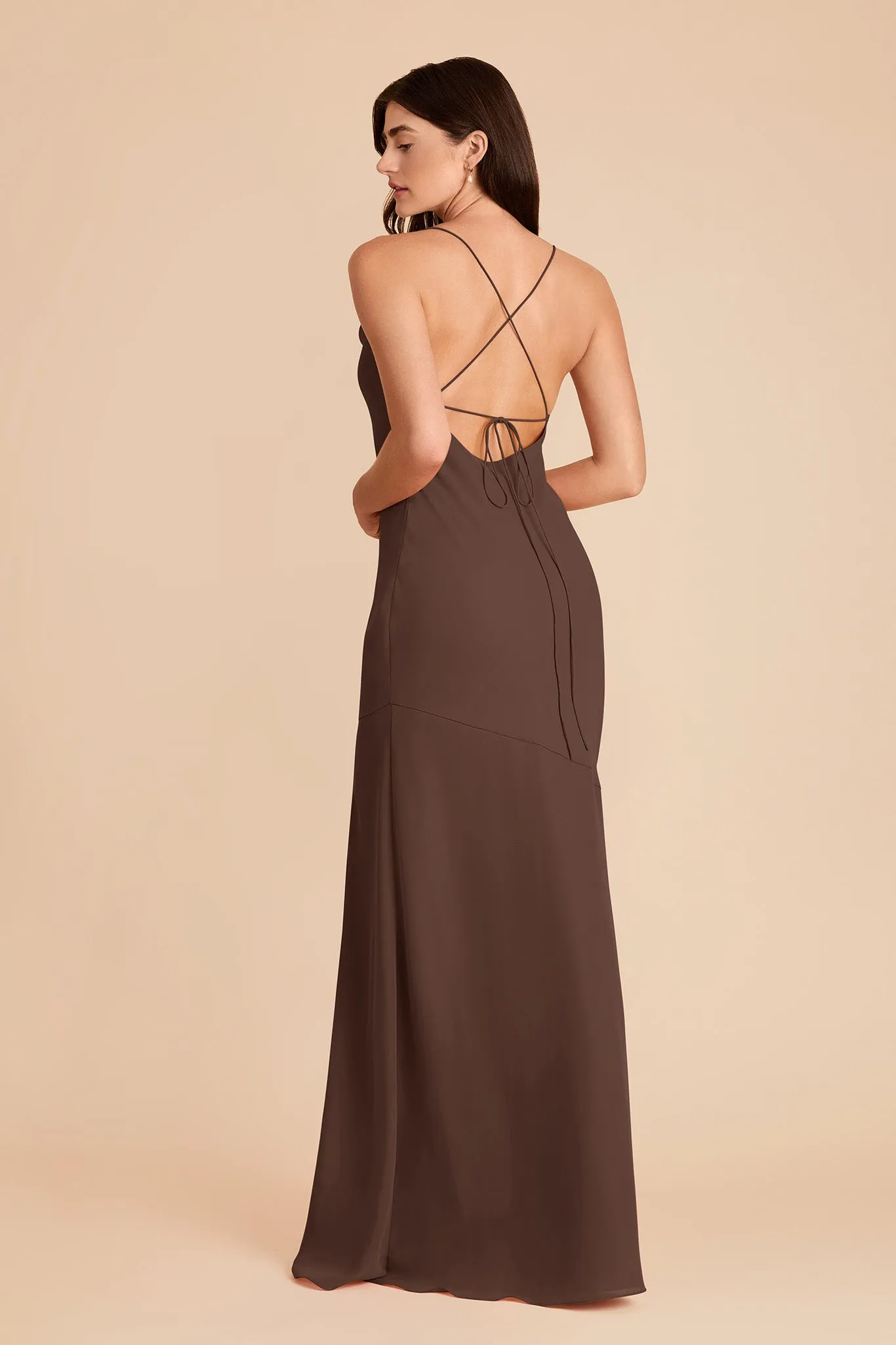 Olivia Chiffon Dress - Chocolate Brown sold by Birdy Grey product image thumbnail 3