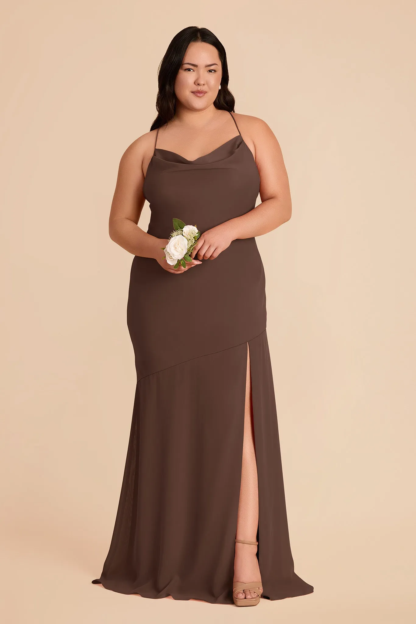 Olivia Chiffon Dress - Chocolate Brown sold by Birdy Grey product image thumbnail 5