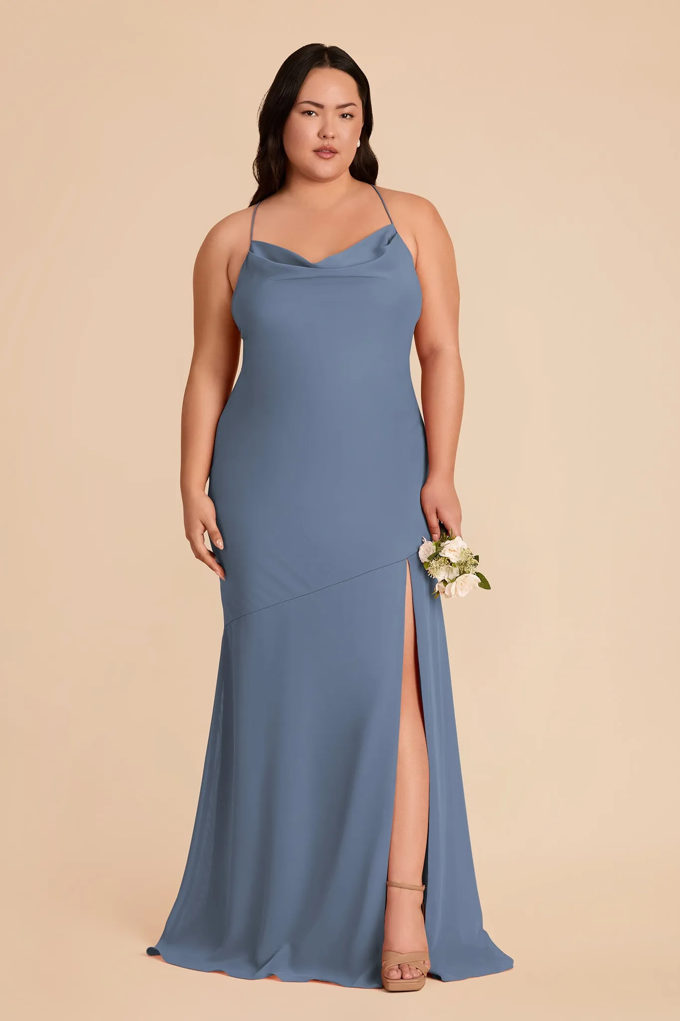 Olivia Chiffon Dress - French Blue sold by Birdy Grey product image thumbnail 2