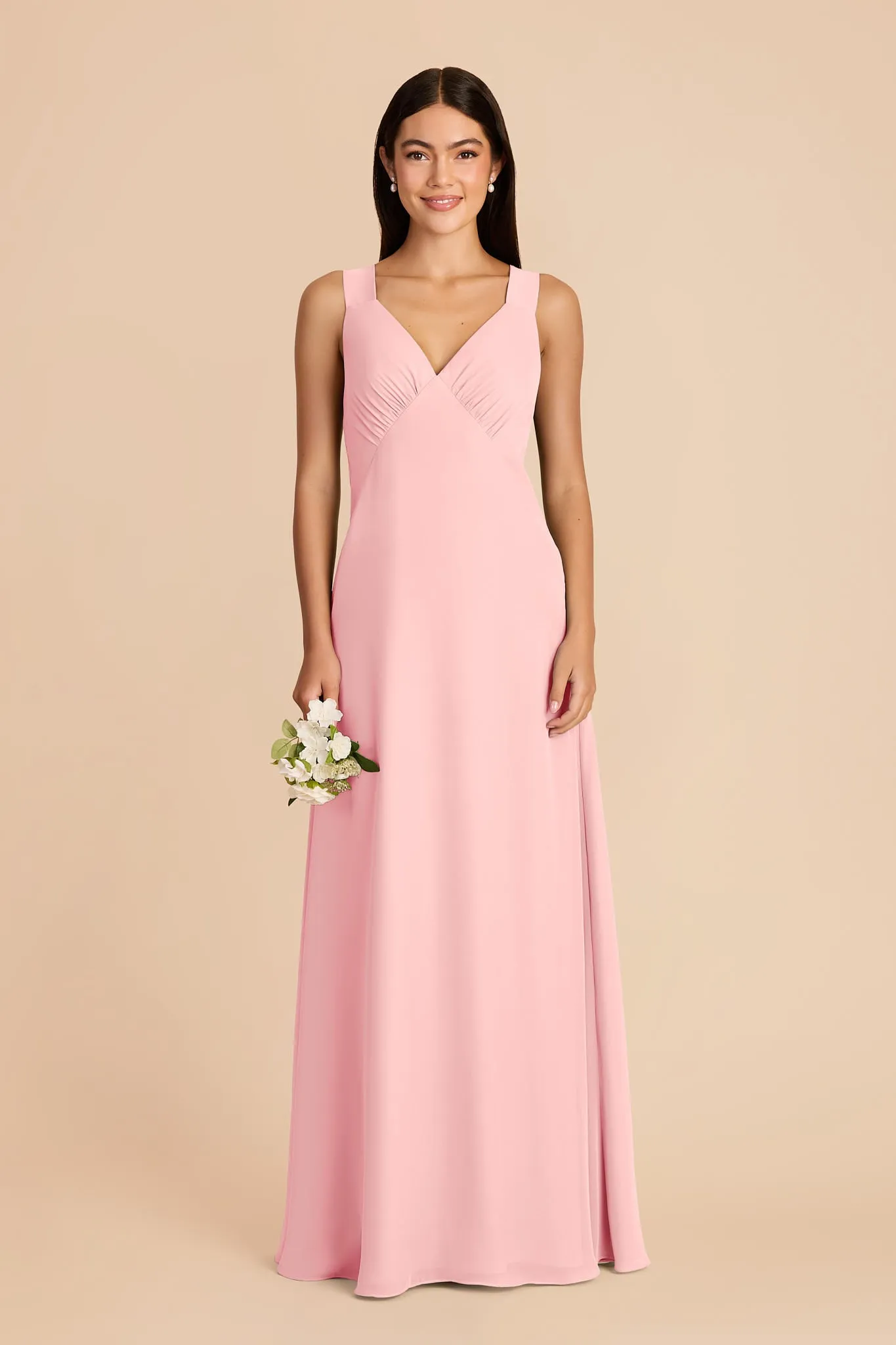 Veronica Chiffon Dress - Bubblegum Pink sold by Birdy Grey