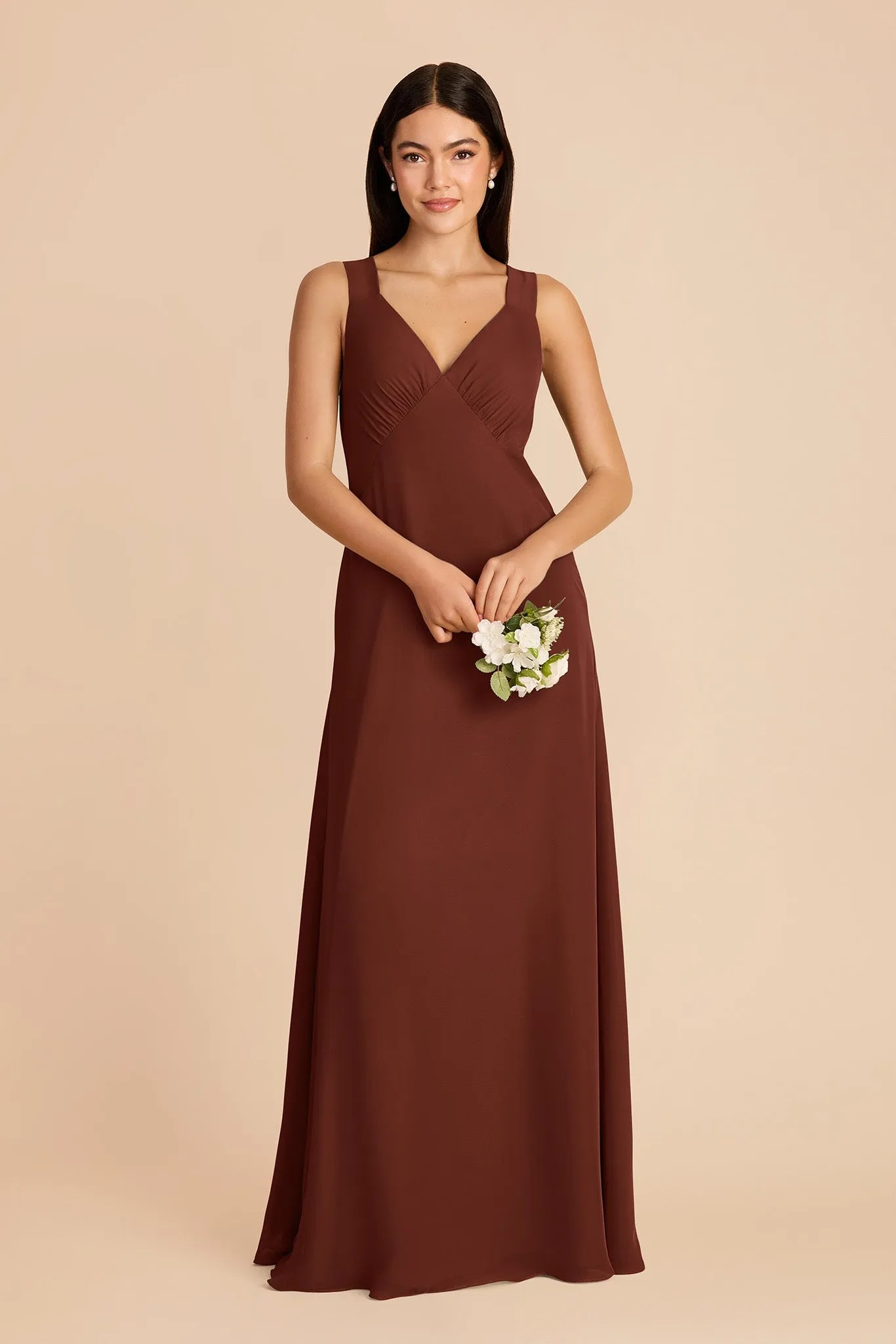 Veronica Chiffon Dress - Cognac sold by Birdy Grey product image thumbnail 3