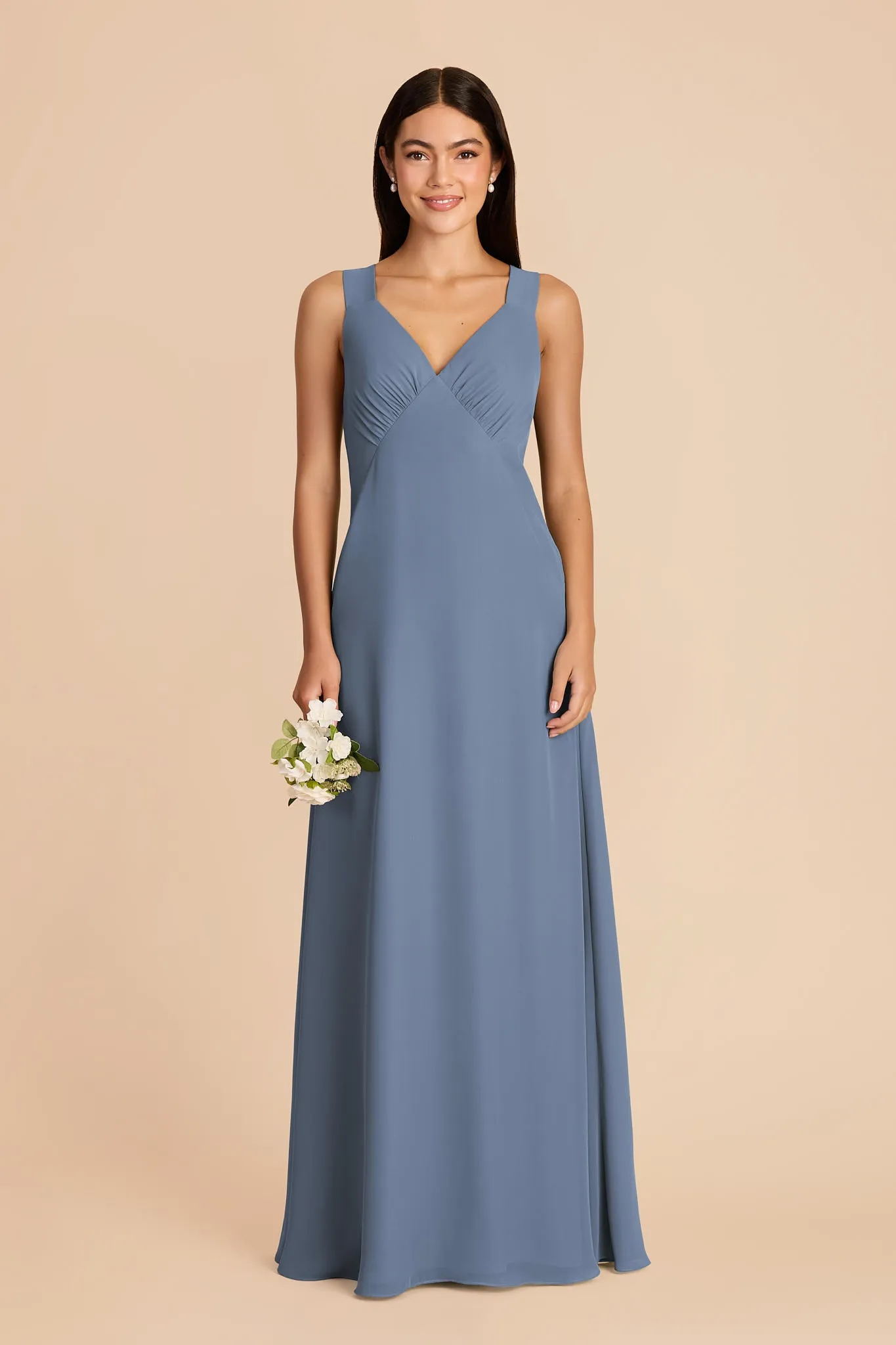 Veronica Chiffon Dress - French Blue sold by Birdy Grey