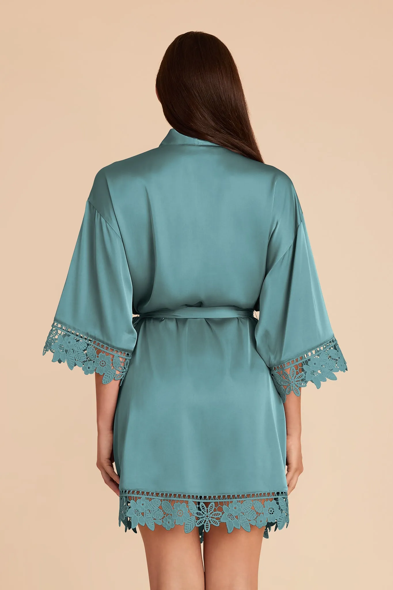 Claudine Matte Satin Robe - Sea Glass sold by Birdy Grey product image thumbnail 5