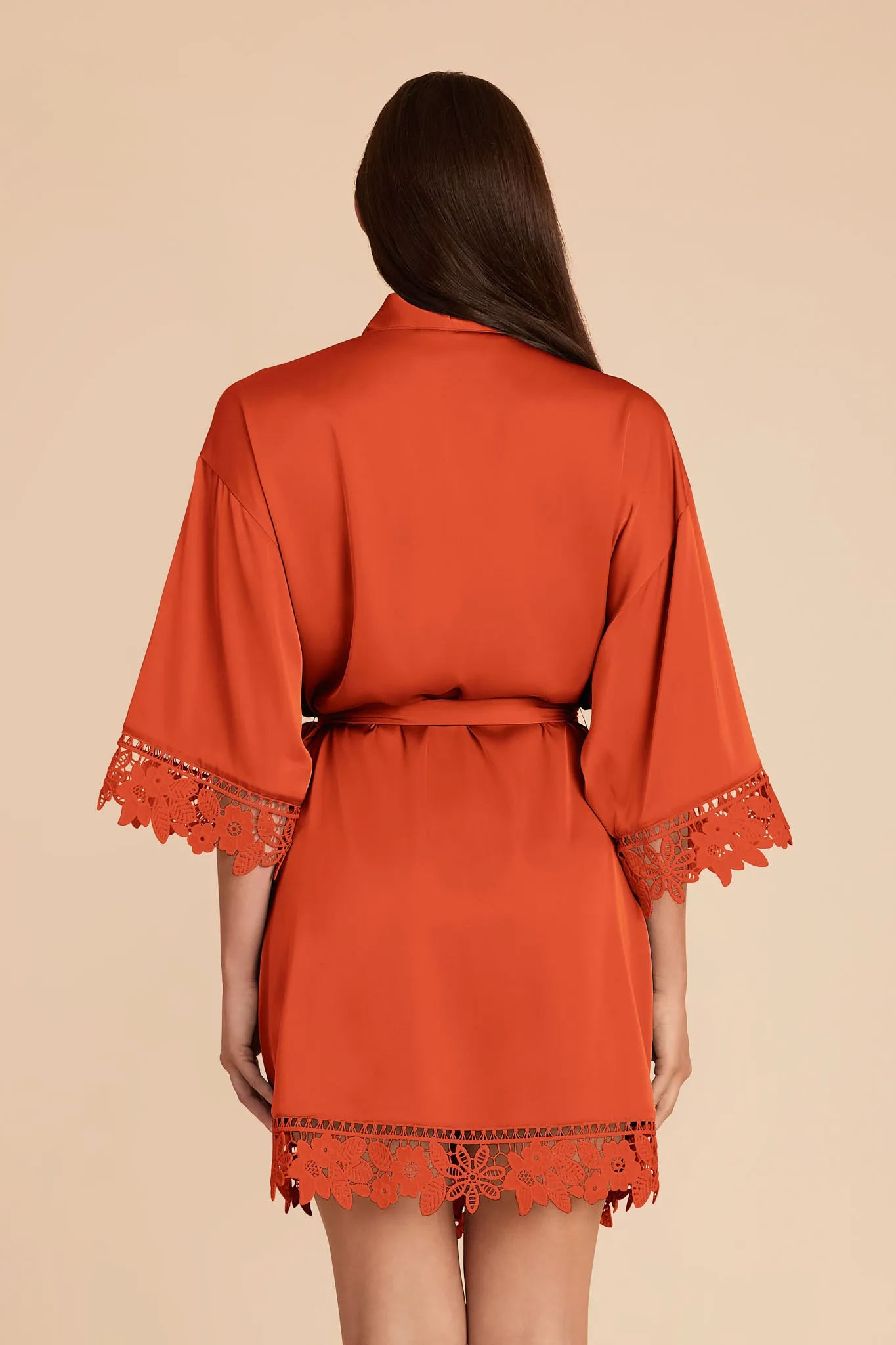 Claudine Matte Satin Robe - Terracotta sold by Birdy Grey product image thumbnail 5