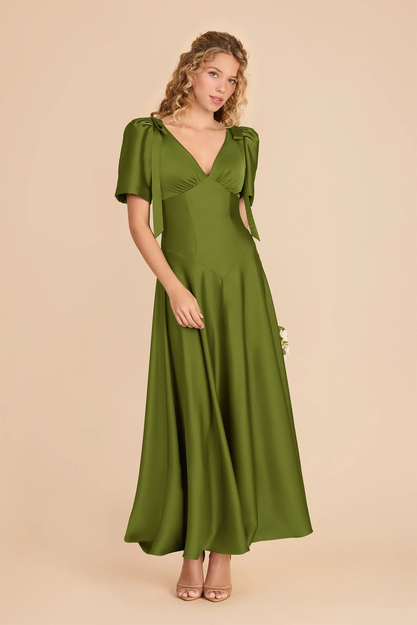 Jacqueline Matte Satin Dress - Cactus sold by Birdy Grey product image thumbnail 2