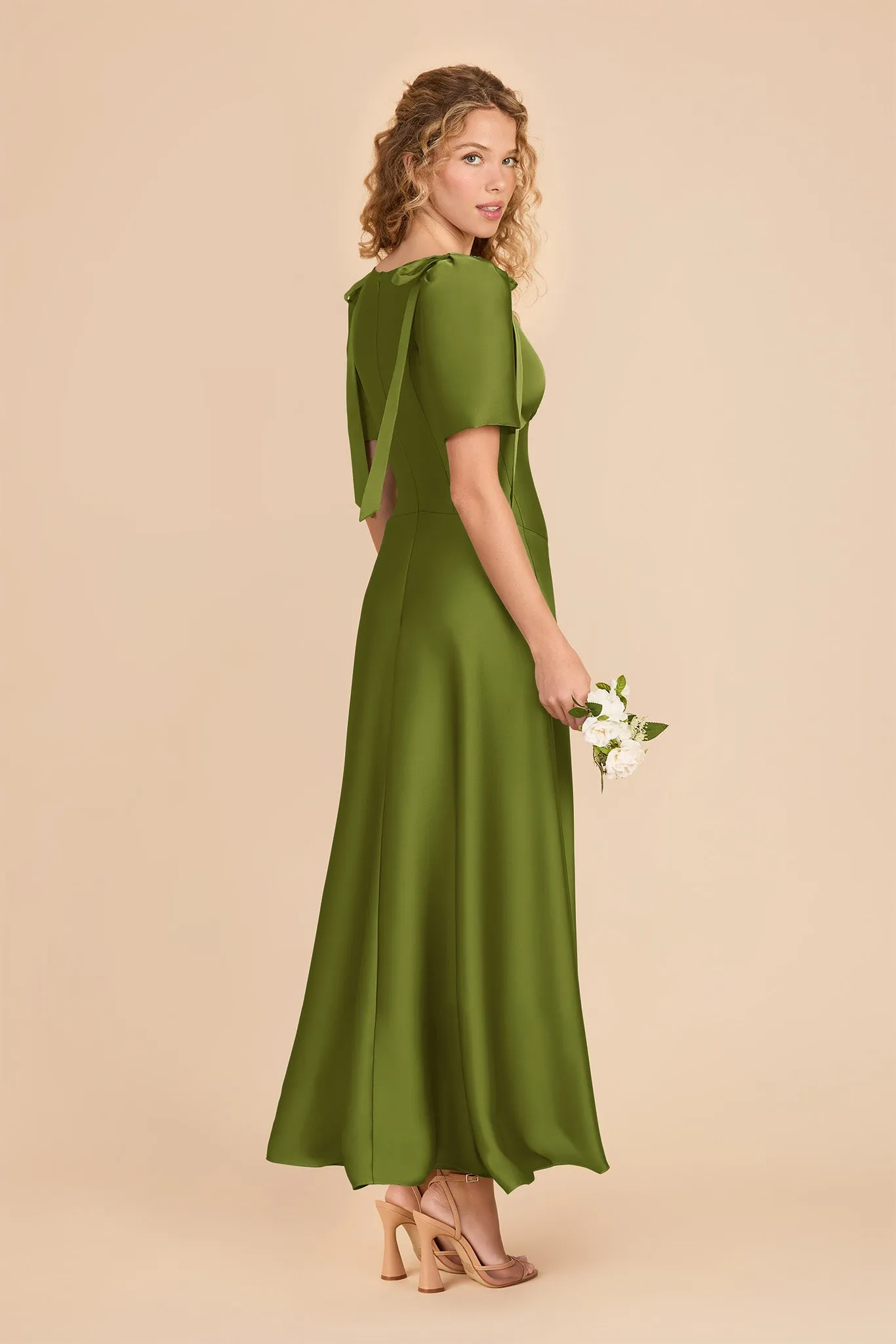 Jacqueline Matte Satin Dress - Cactus sold by Birdy Grey product image thumbnail 4