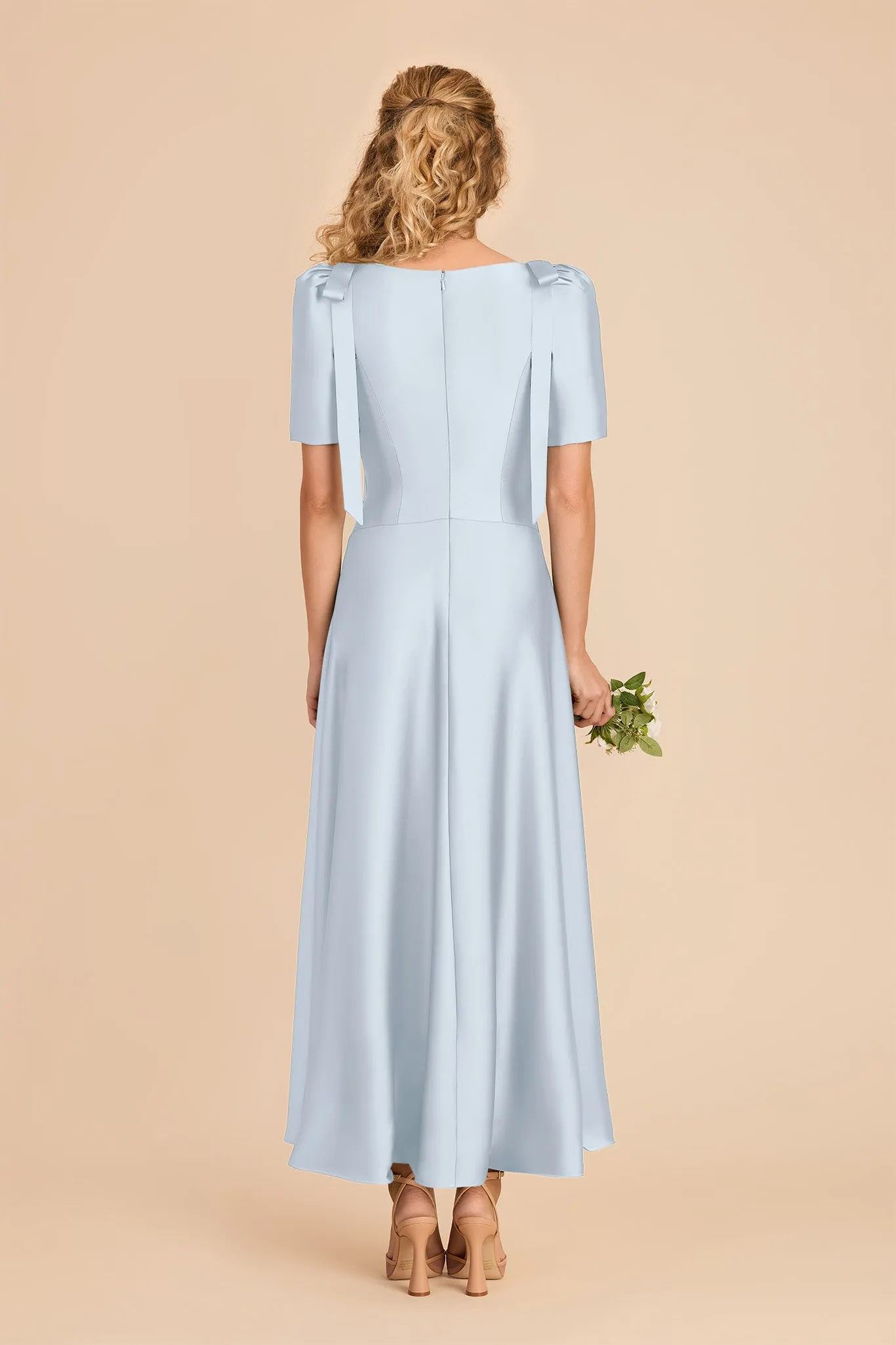 Jacqueline Matte Satin Dress - Mist Blue sold by Birdy Grey product image thumbnail 5